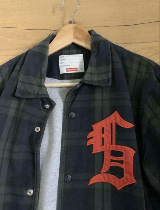 Supreme Supreme Plaid Canvas Coach Jacket FW12 *Rare* | Grailed