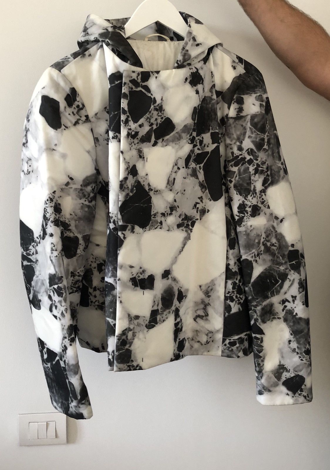 Jil Sander JIL SANDER by RAF SIMONS FW08 Marble Print Hooded Parka Size US M / EU 48-50 / 2 - 1 Thumbnail