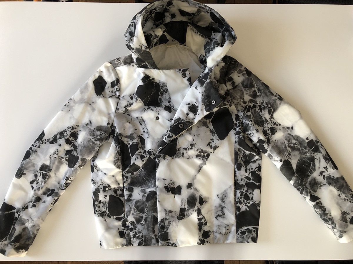 Jil Sander JIL SANDER by RAF SIMONS FW08 Marble Print Hooded Parka Size US M / EU 48-50 / 2 - 6 Thumbnail