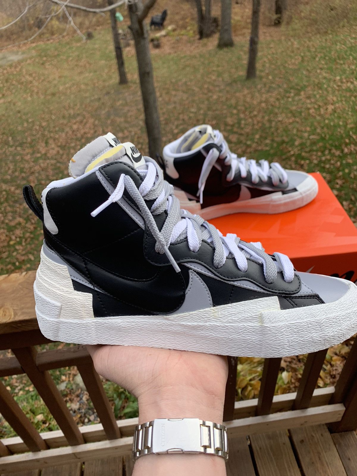 sacai blazer wolf grey