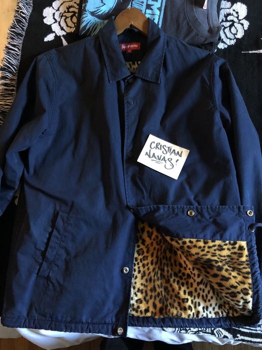 Supreme Leopard Lined Coaches jacket | Grailed