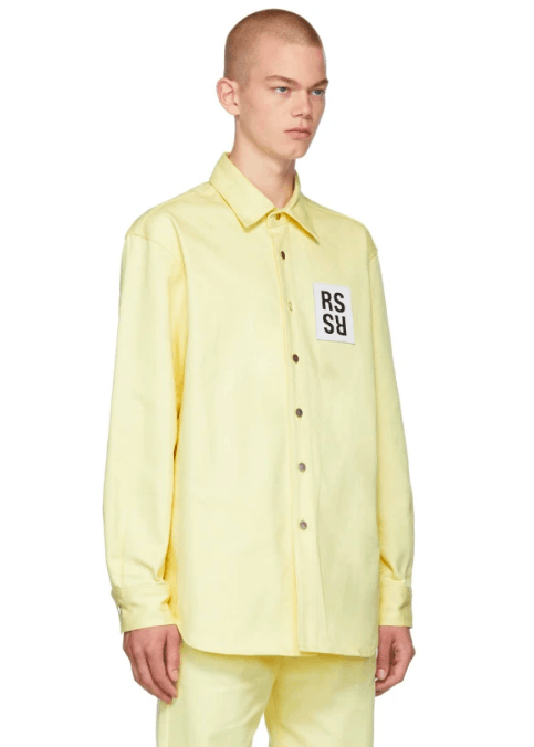 Raf Simons RAF SIMONS SLIM FIT DENIM SHIRT YELLOW | Grailed