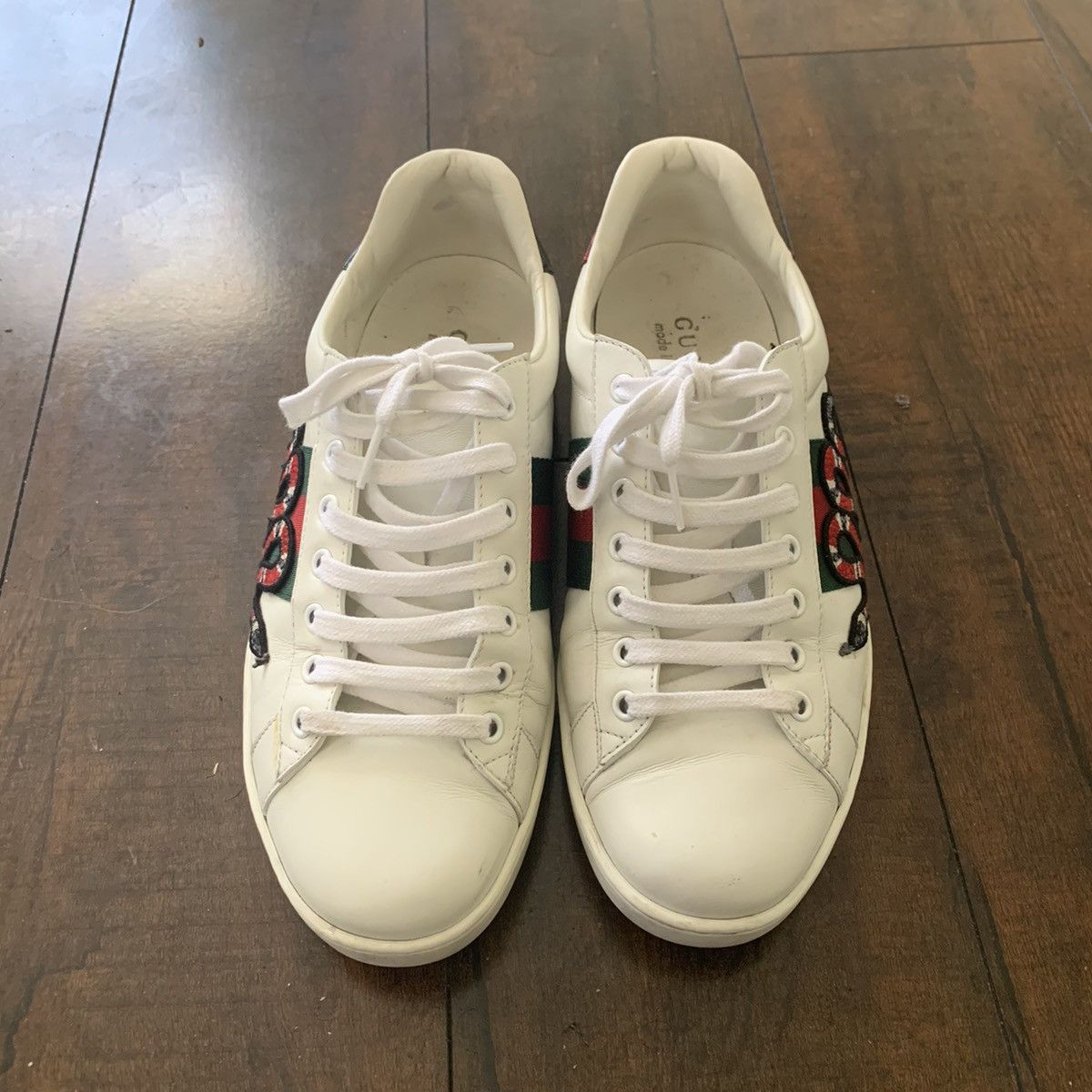 Gucci Gucci Ace Snake Sneakers Size US 9 / EU 42 - 2 Thumbnail