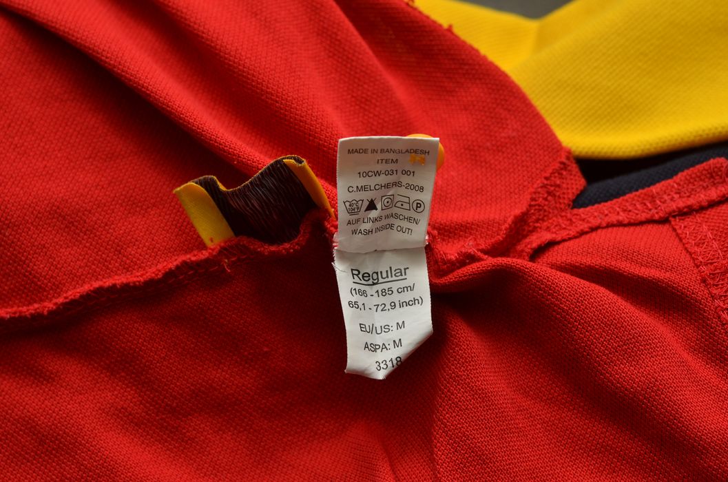 Dhl DHL Red Yellow Long Sleeve Polo Shirt Made in Bangladesh | Grailed