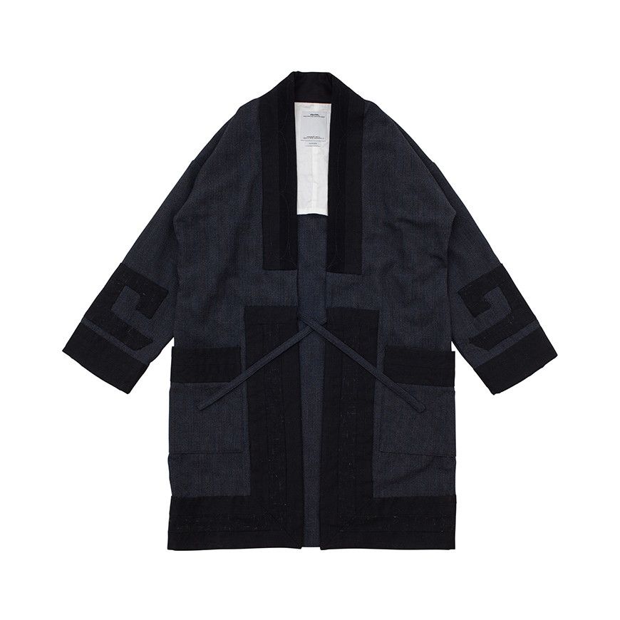 Ruunpe Coat Wool Stripe Charcoal