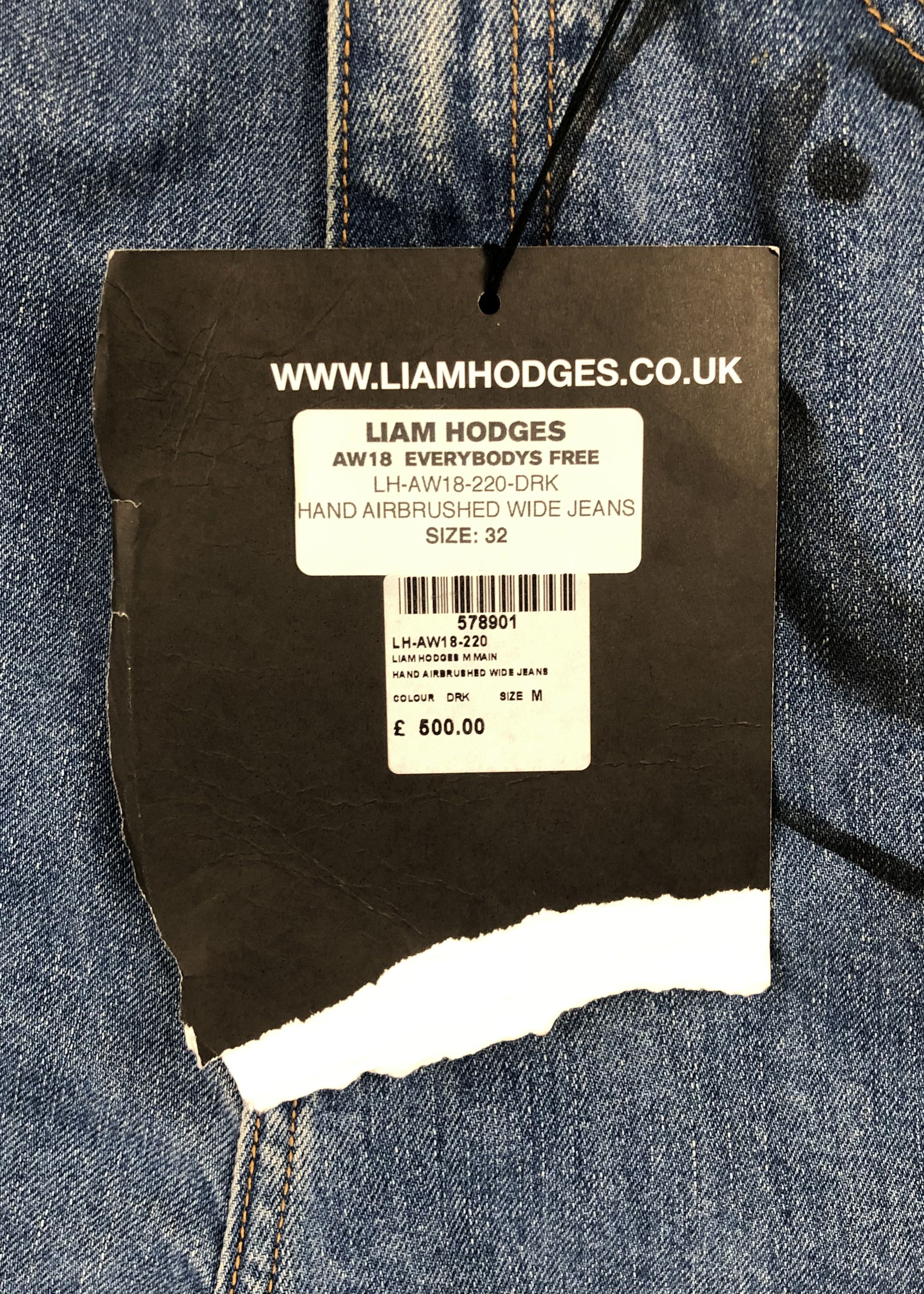 Liam Hodges AW18 Liam Hodges airbrushed smiley jeans | Grailed