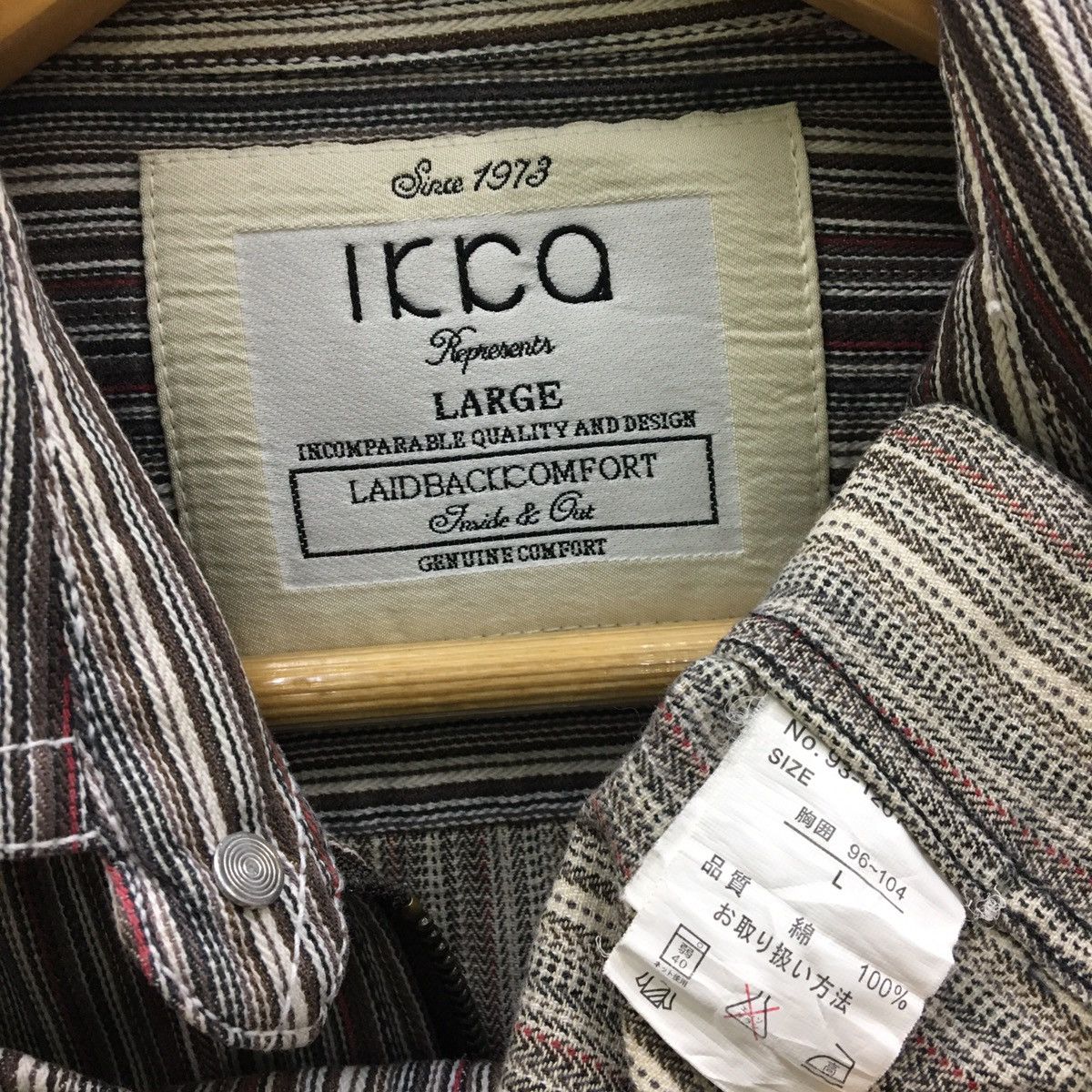 Japanese Brand IKCA Full Zipper Double Pocket Stripe Nice Design Size US L / EU 52-54 / 3 - 5 Thumbnail