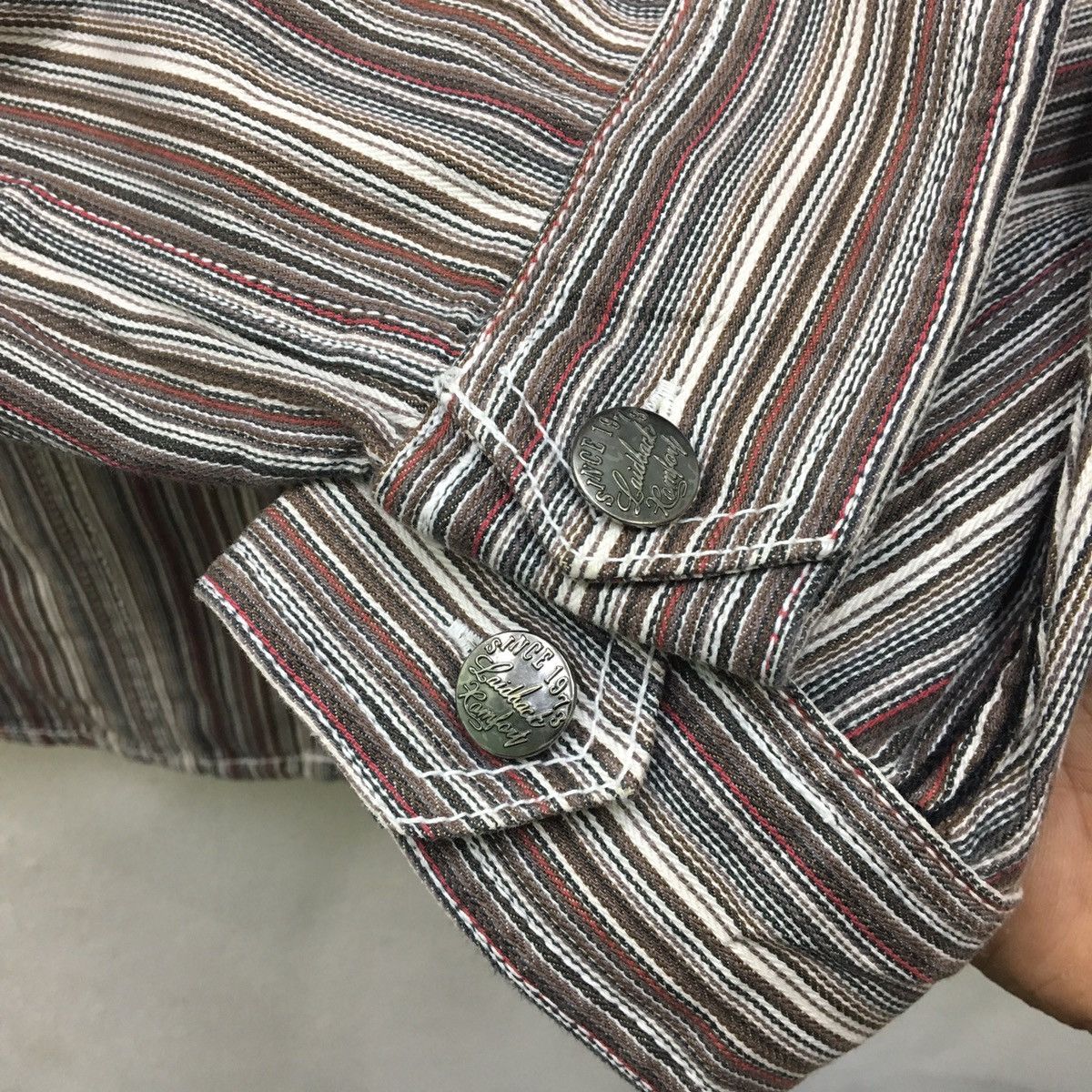 Japanese Brand IKCA Full Zipper Double Pocket Stripe Nice Design Size US L / EU 52-54 / 3 - 8 Thumbnail