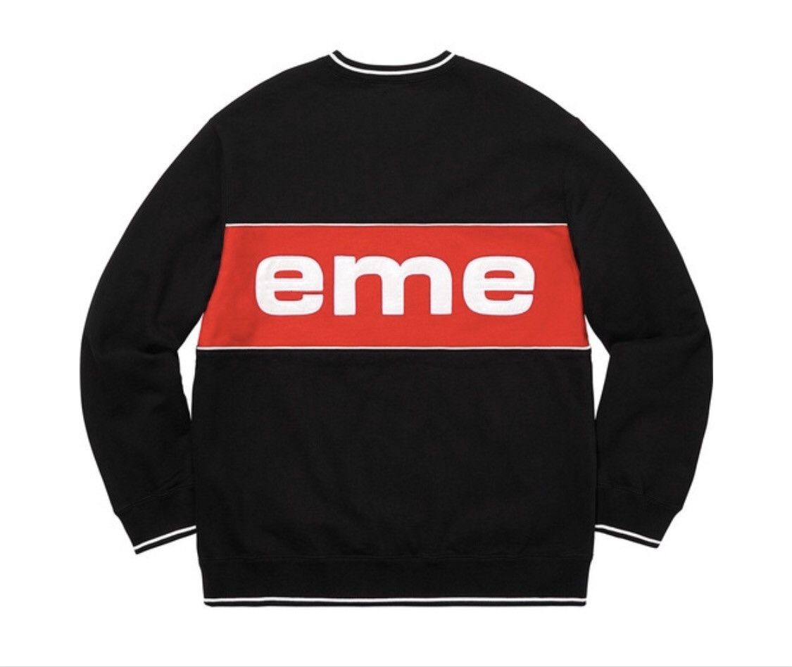 Supreme Supreme Piping Crewneck Black Medium | Grailed 