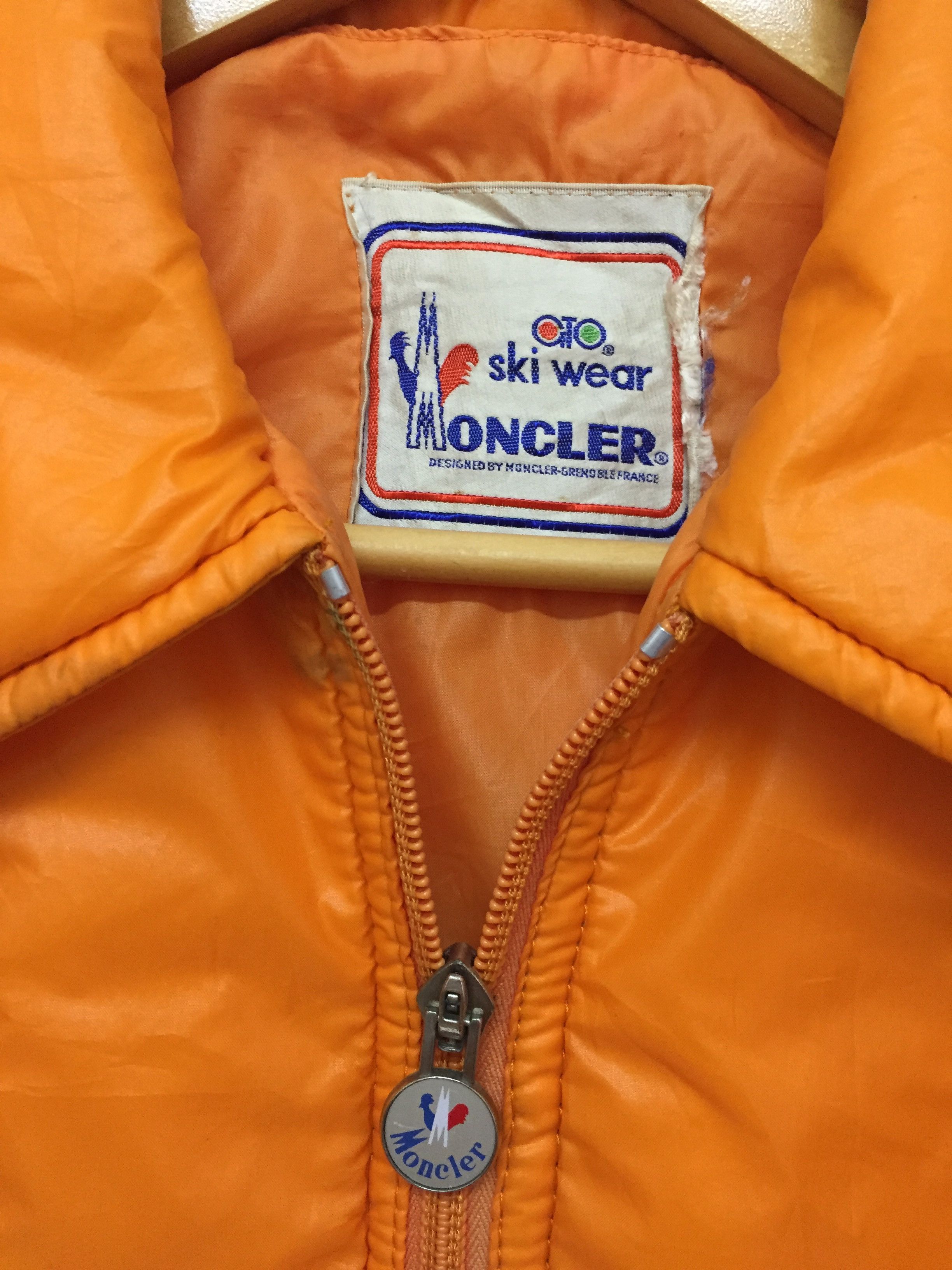 Moncler × Vintage 90's MONCLER orange down Jacket Size US S / EU 44-46 / 1 - 11 Thumbnail