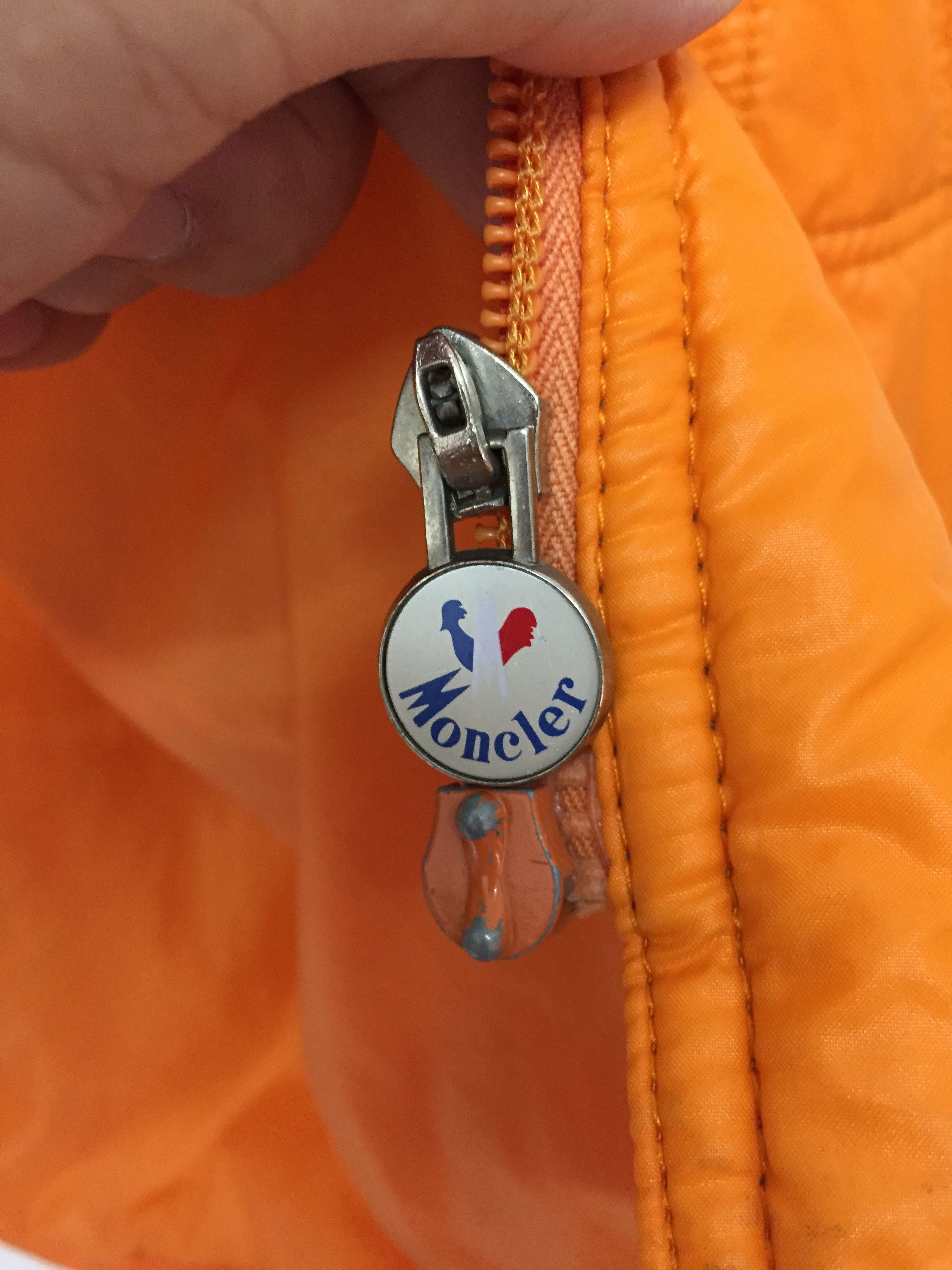 Moncler × Vintage 90's MONCLER orange down Jacket Size US S / EU 44-46 / 1 - 10 Thumbnail