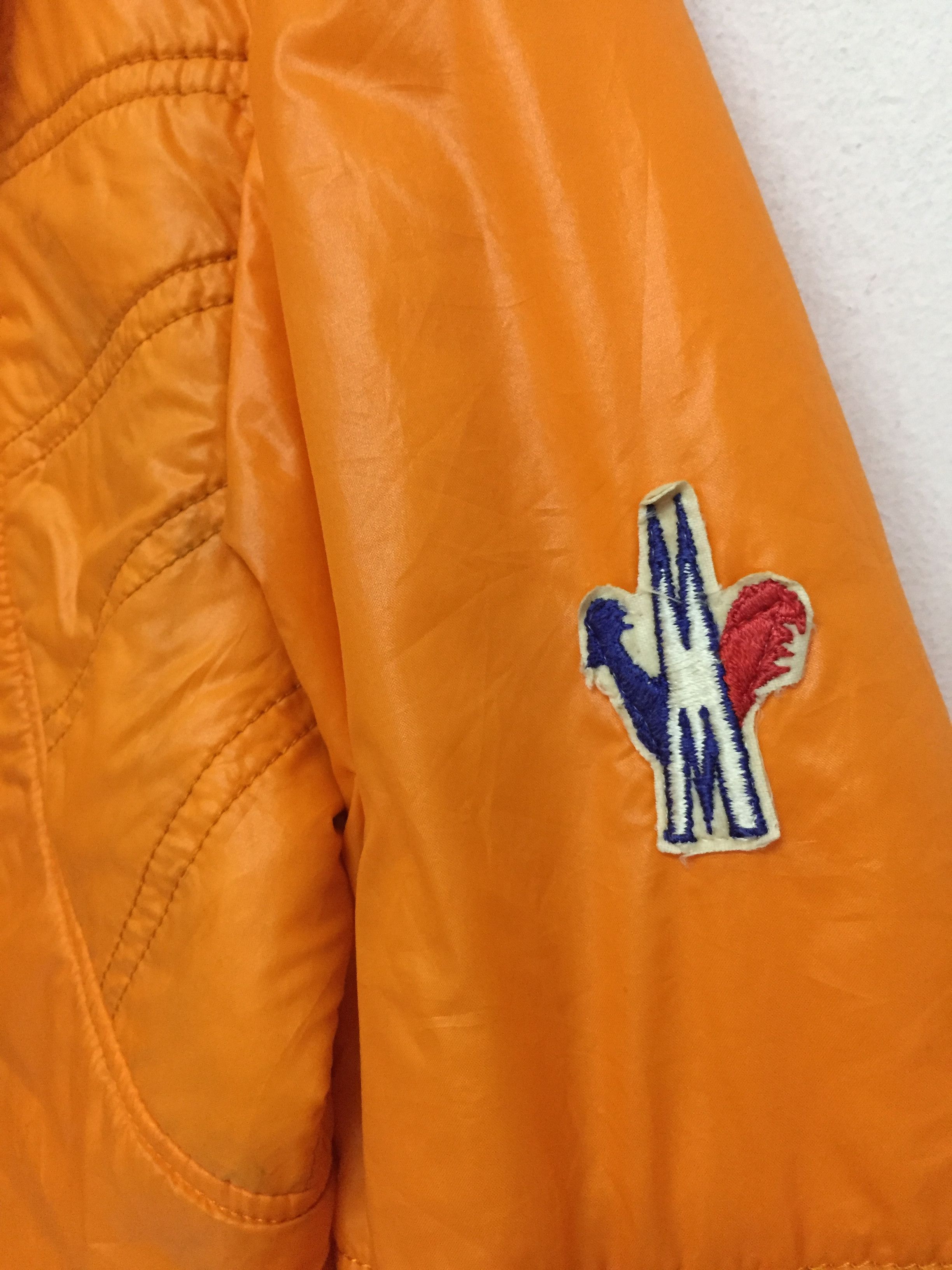 Moncler × Vintage 90's MONCLER orange down Jacket Size US S / EU 44-46 / 1 - 7 Thumbnail