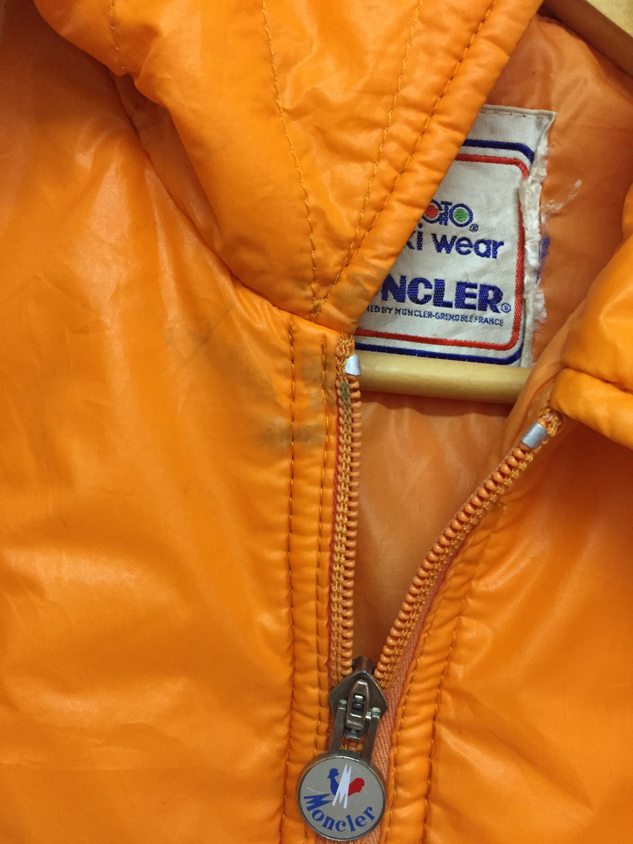 Moncler × Vintage 90's MONCLER orange down Jacket Size US S / EU 44-46 / 1 - 8 Thumbnail