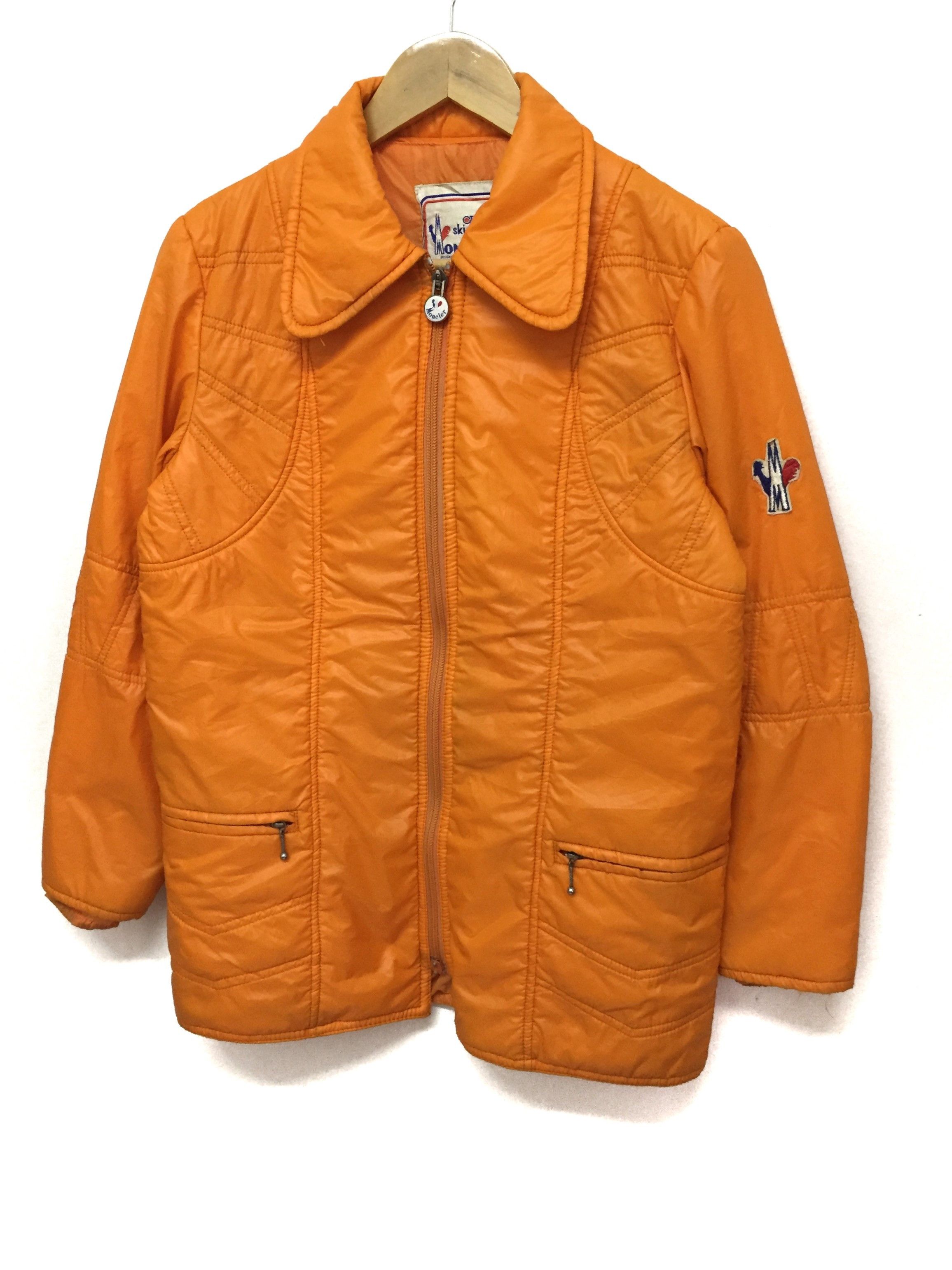 Moncler × Vintage 90's MONCLER orange down Jacket Size US S / EU 44-46 / 1 - 1 Thumbnail