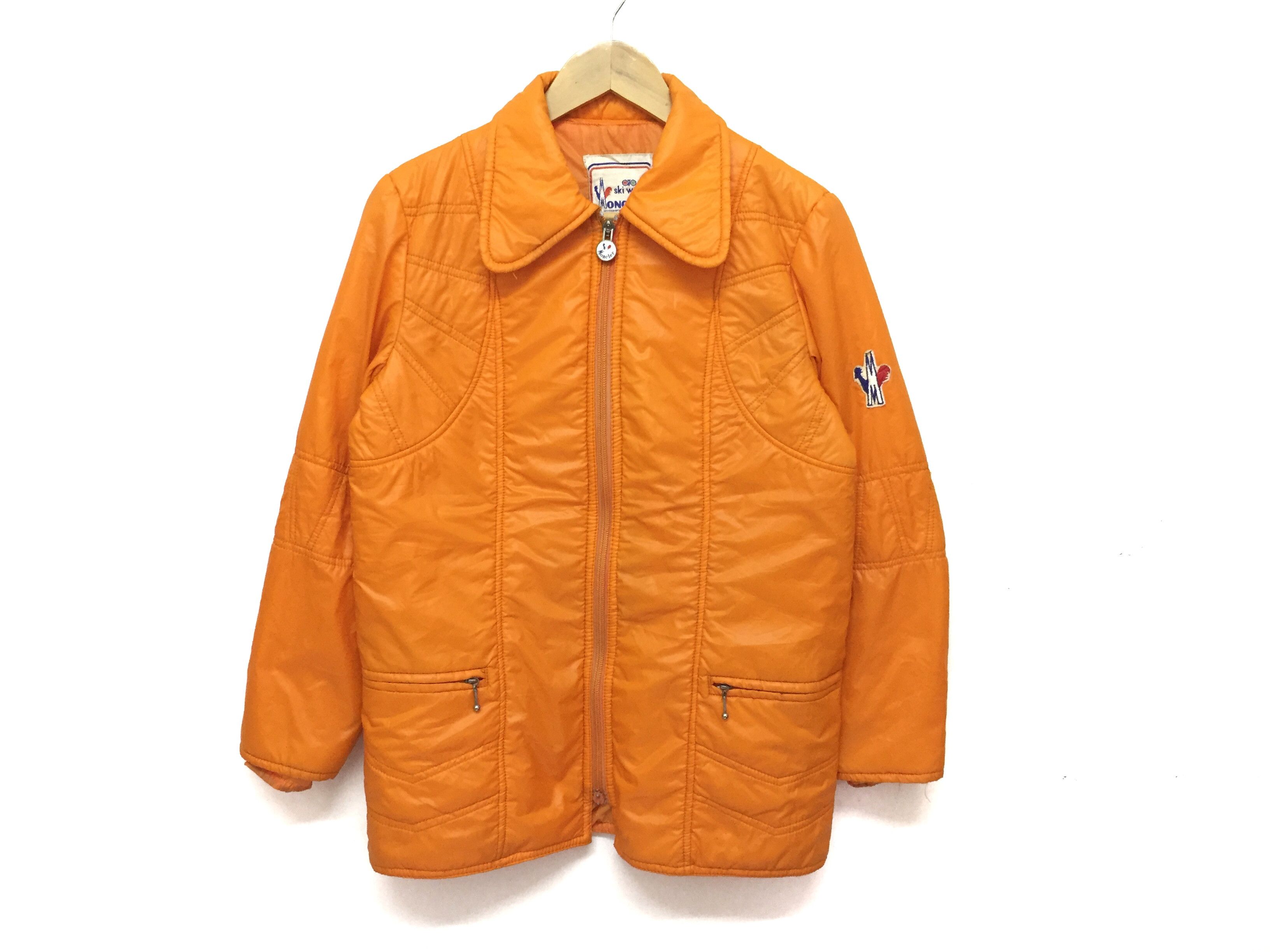 Moncler × Vintage 90's MONCLER orange down Jacket Size US S / EU 44-46 / 1 - 2 Thumbnail
