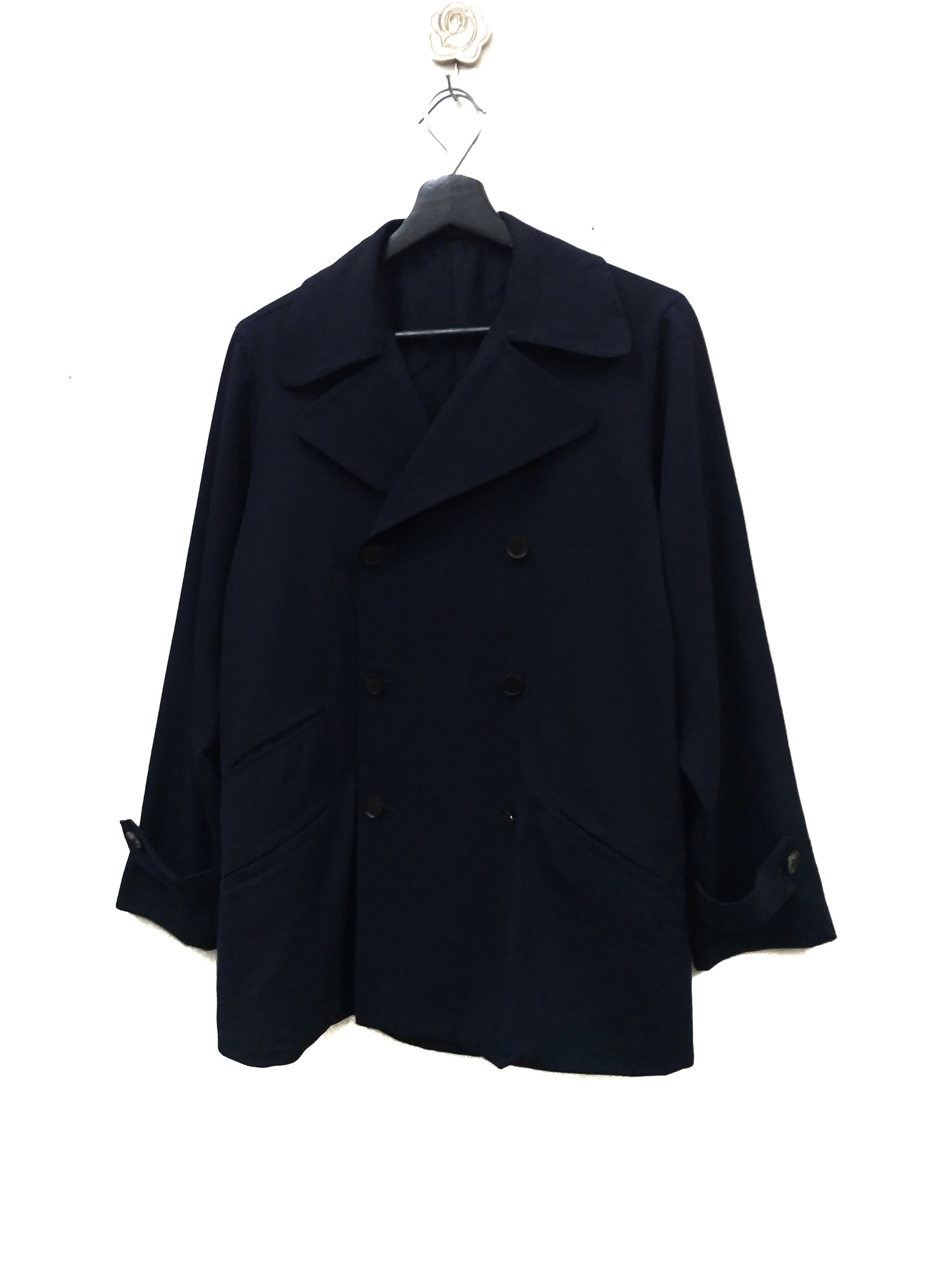 Yohji Yamamoto Y's Double Breast Rayon Laine Wool Coat Size US M / EU 48-50 / 2 - 1 Thumbnail