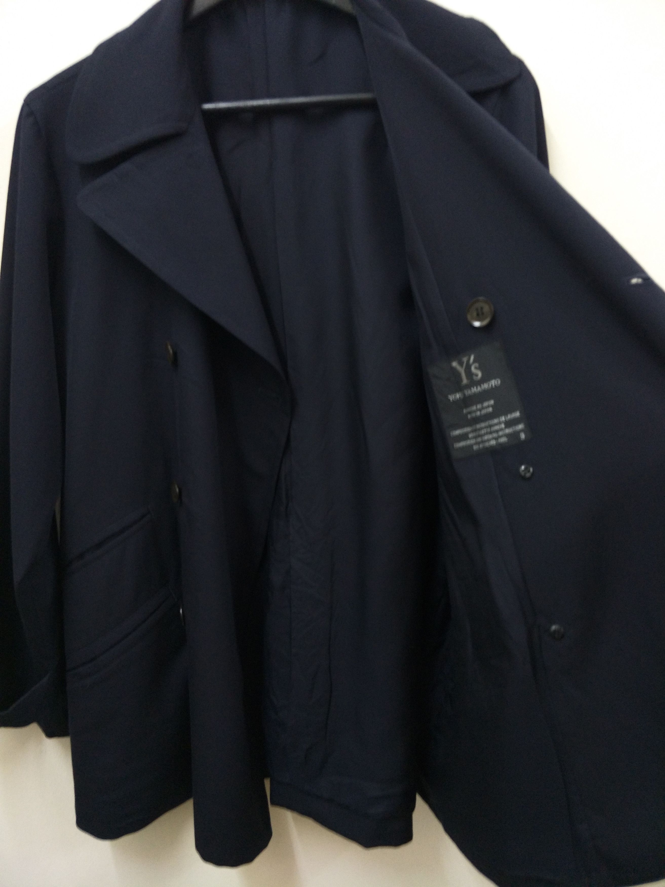 Yohji Yamamoto Y's Double Breast Rayon Laine Wool Coat Size US M / EU 48-50 / 2 - 4 Thumbnail