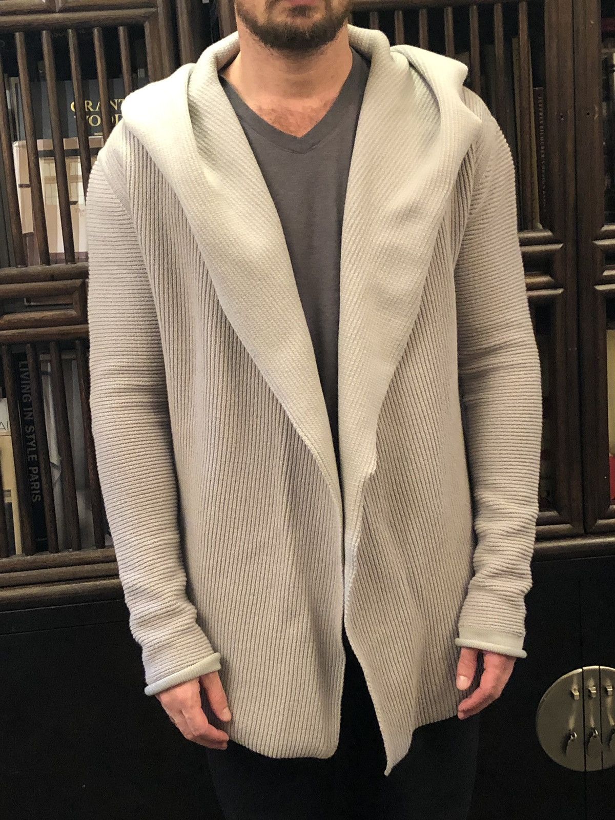 Rick Owens Rick Owens Ribbed Hooded Cardigan Grailed