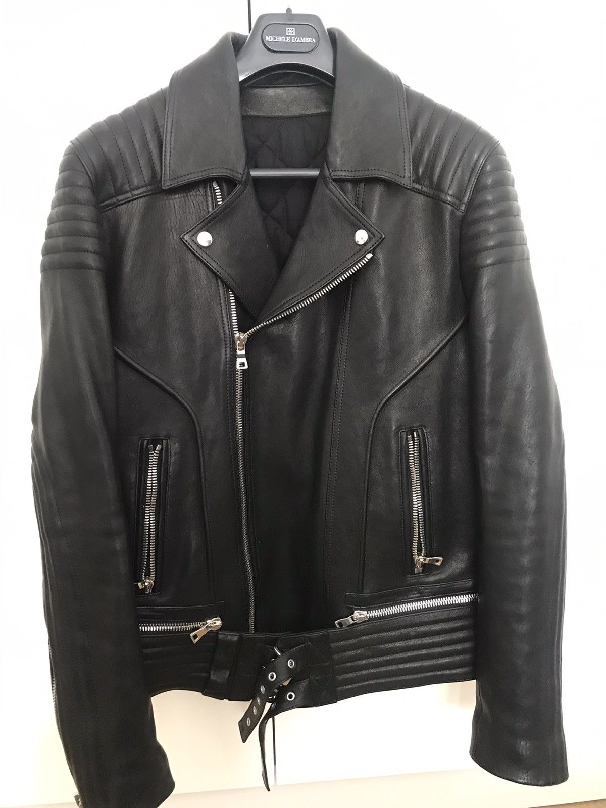 Balmain Balmain iconic biker leather jacket Size US L / EU 52-54 / 3 - 8 Thumbnail