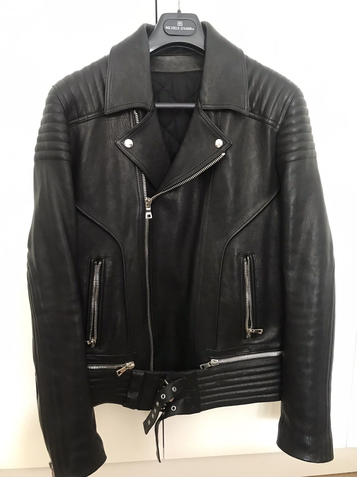 Balmain Balmain iconic biker leather jacket Size US L / EU 52-54 / 3 - 1 Thumbnail