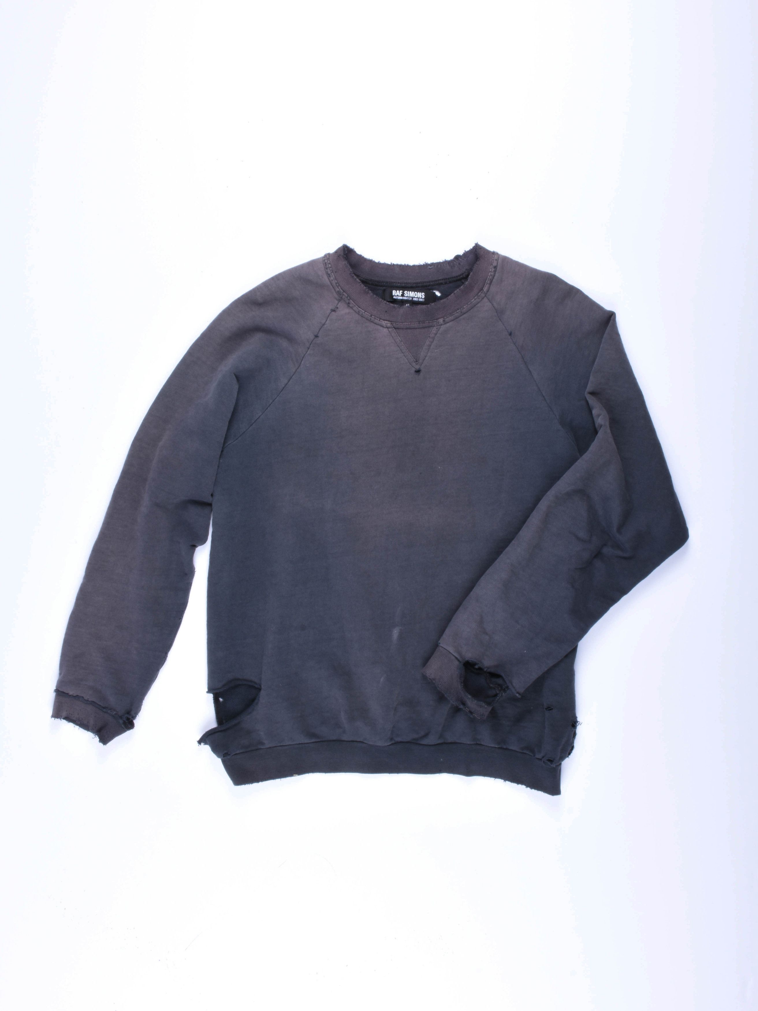 Raf Simons AW02 Virginia Creeper Plant Distressed Sweater Grailed