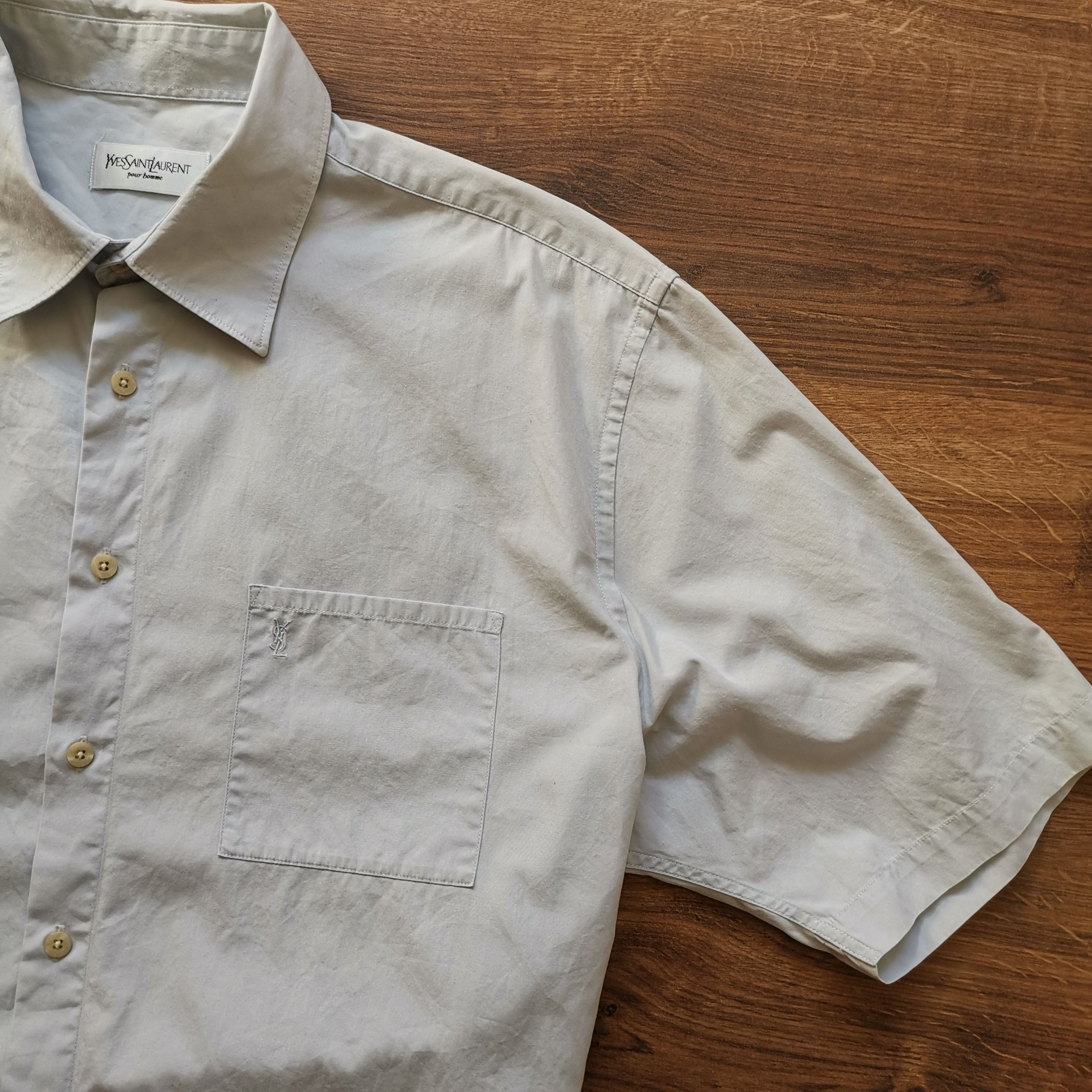 Saint Laurent Paris YSL Yves Saint Laurent Short Sleeve Shirt Size US XL / EU 56 / 4 - 3 Thumbnail