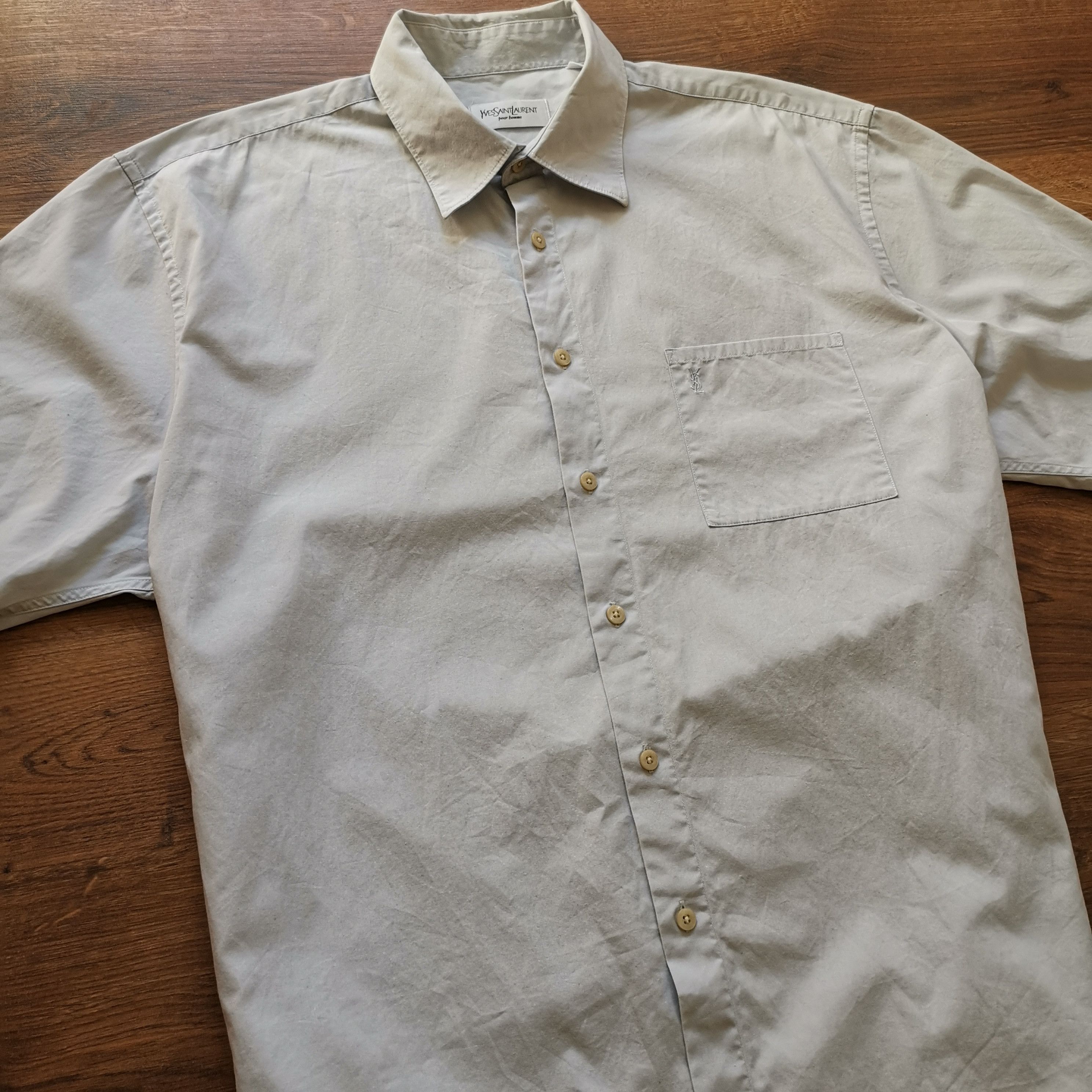Saint Laurent Paris YSL Yves Saint Laurent Short Sleeve Shirt Size US XL / EU 56 / 4 - 5 Thumbnail