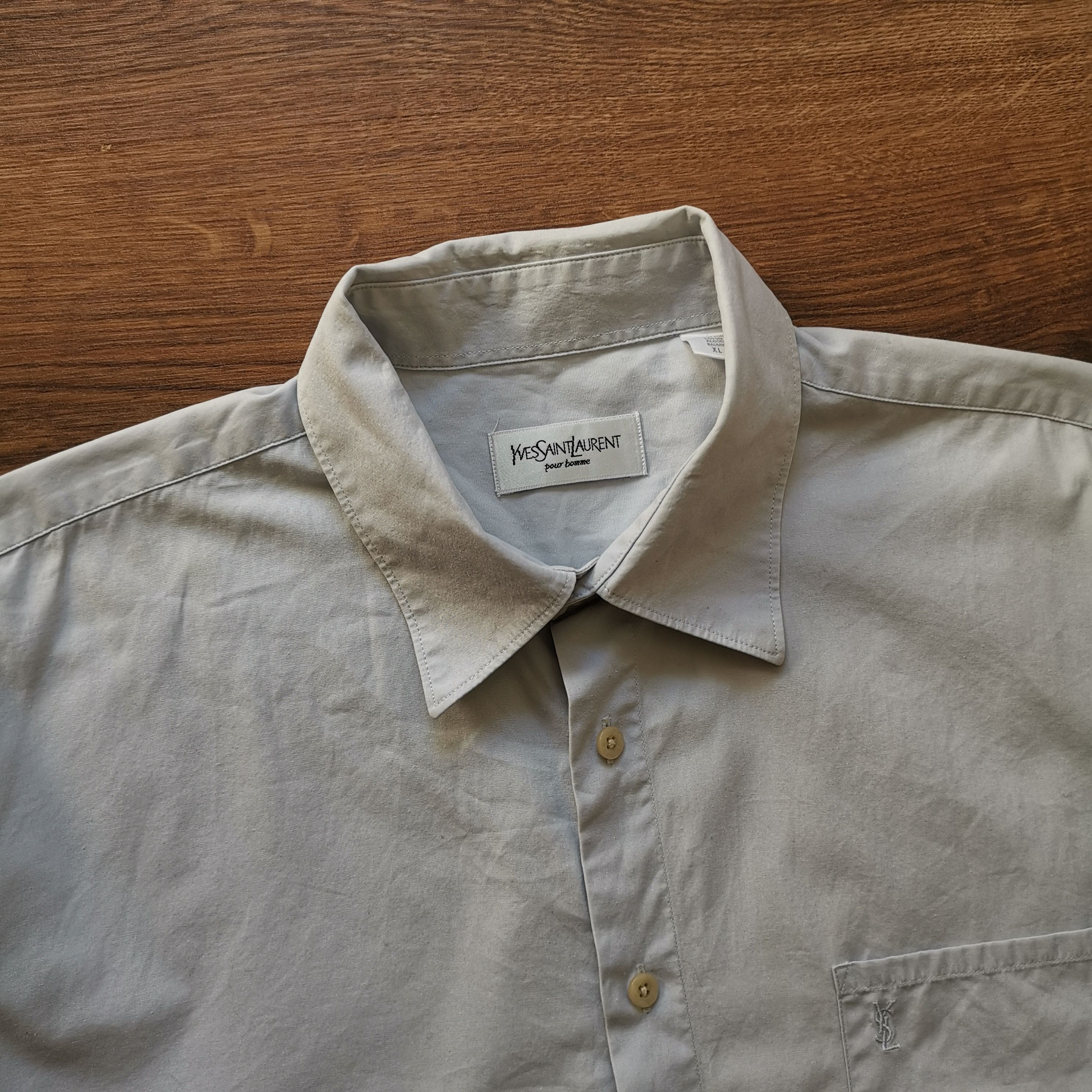 Saint Laurent Paris YSL Yves Saint Laurent Short Sleeve Shirt Size US XL / EU 56 / 4 - 4 Thumbnail