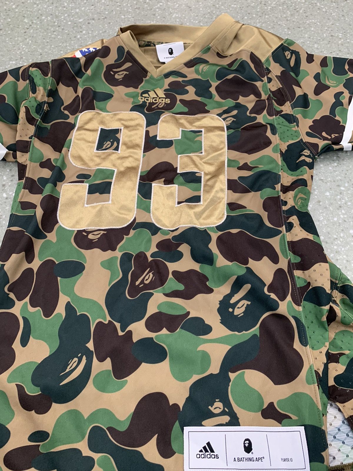 Bape x adidas 2024 sb jersey green