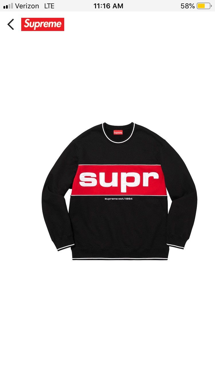 Supreme Piping Crewneck | Grailed