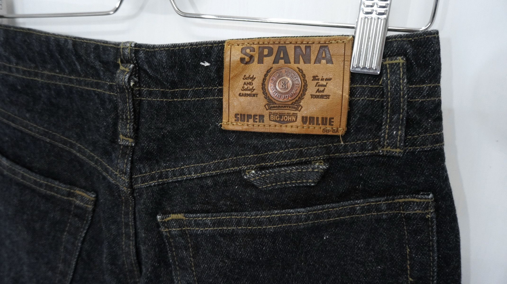Big John Rare BIG JOHN SPANA 90s Black Tapered Jeans Size US 30 / EU 46 - 2 Thumbnail
