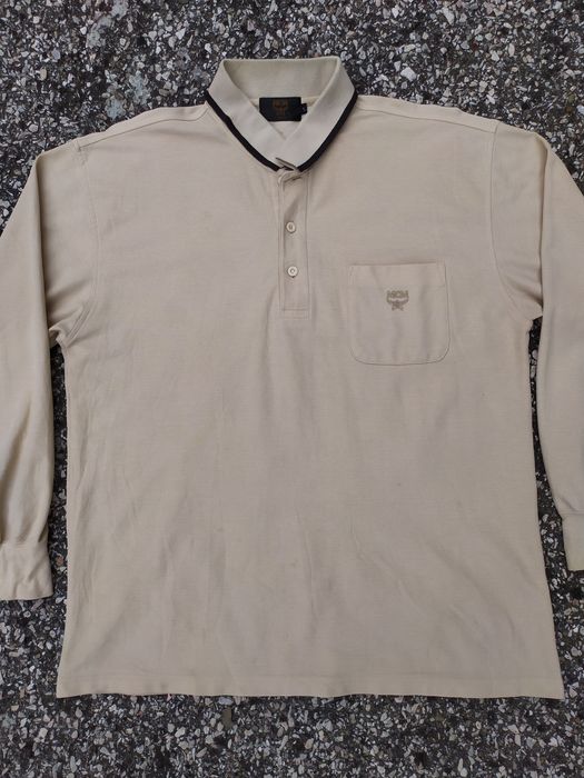 MCM MCM legere Embroidered Pocket Logo Long Sleeve Polo Shirt | Grailed