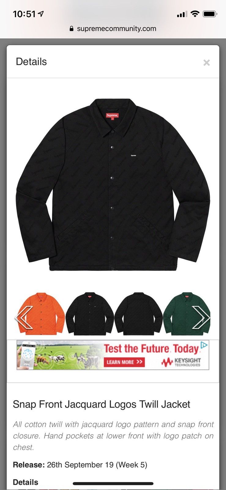 Supreme Supreme Snap Front Jacquard Logos Twill Jacket | Grailed