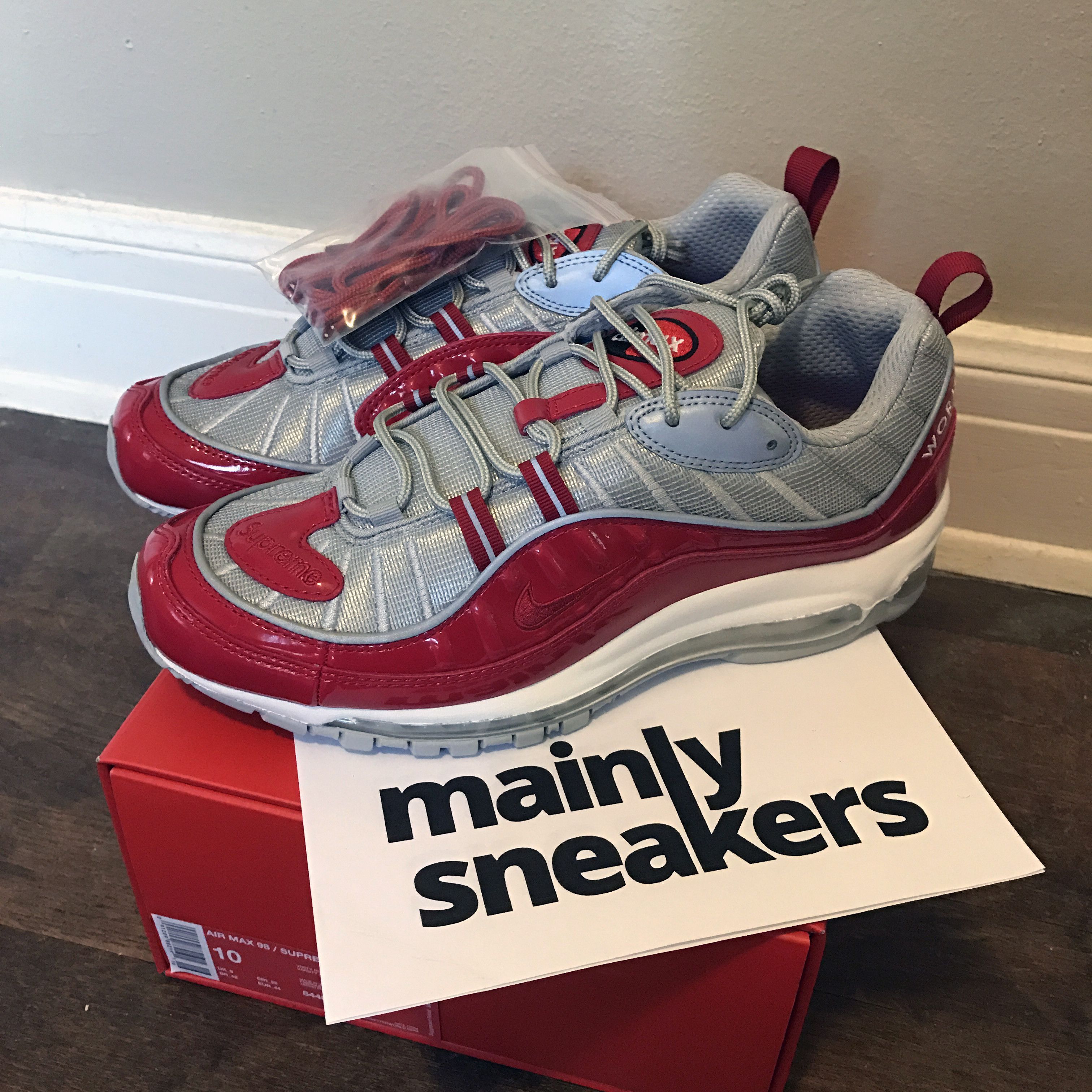 Supreme x Nike Air Max 98 Varsity Red, 844694-600