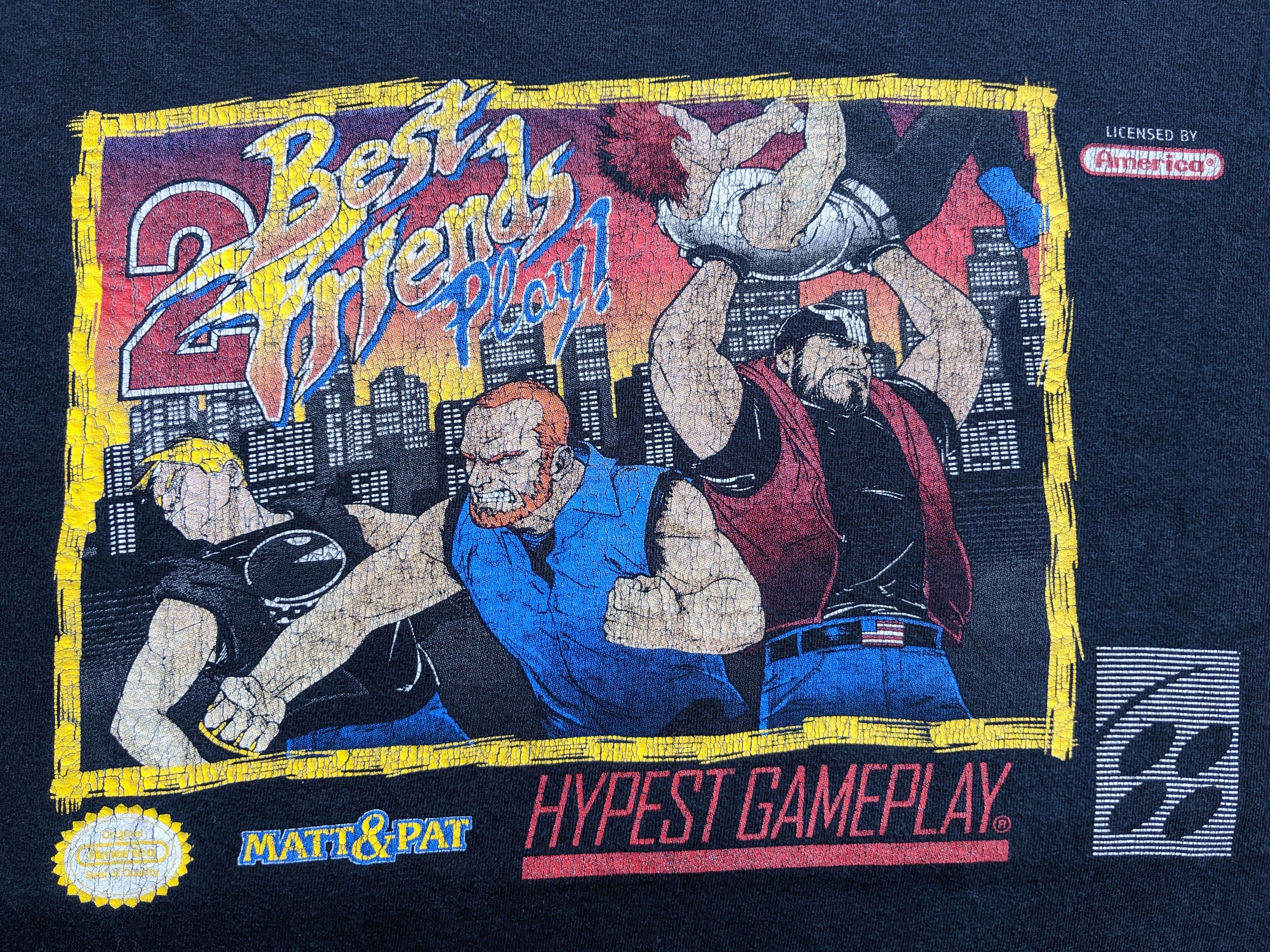 Gildan × Nintendo × Vintage Vintage Nintendo games 2 Best Friend printed logo Size US M / EU 48-50 / 2 - 3 Thumbnail