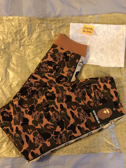 Bape Bape x MCM camo trackpants S | Grailed