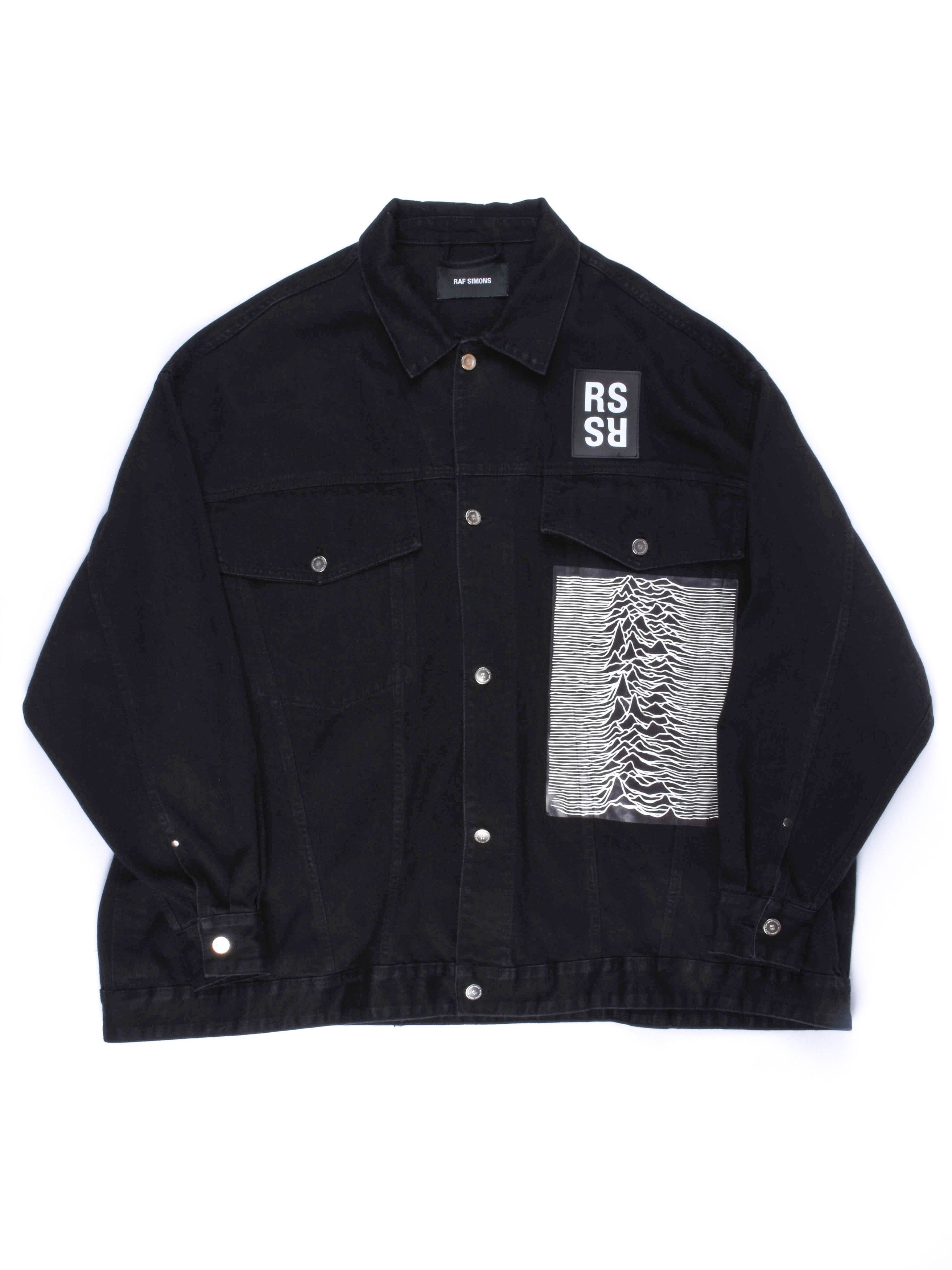 Raf Simons Oversized Black Denim Joy Division Jacket | Grailed
