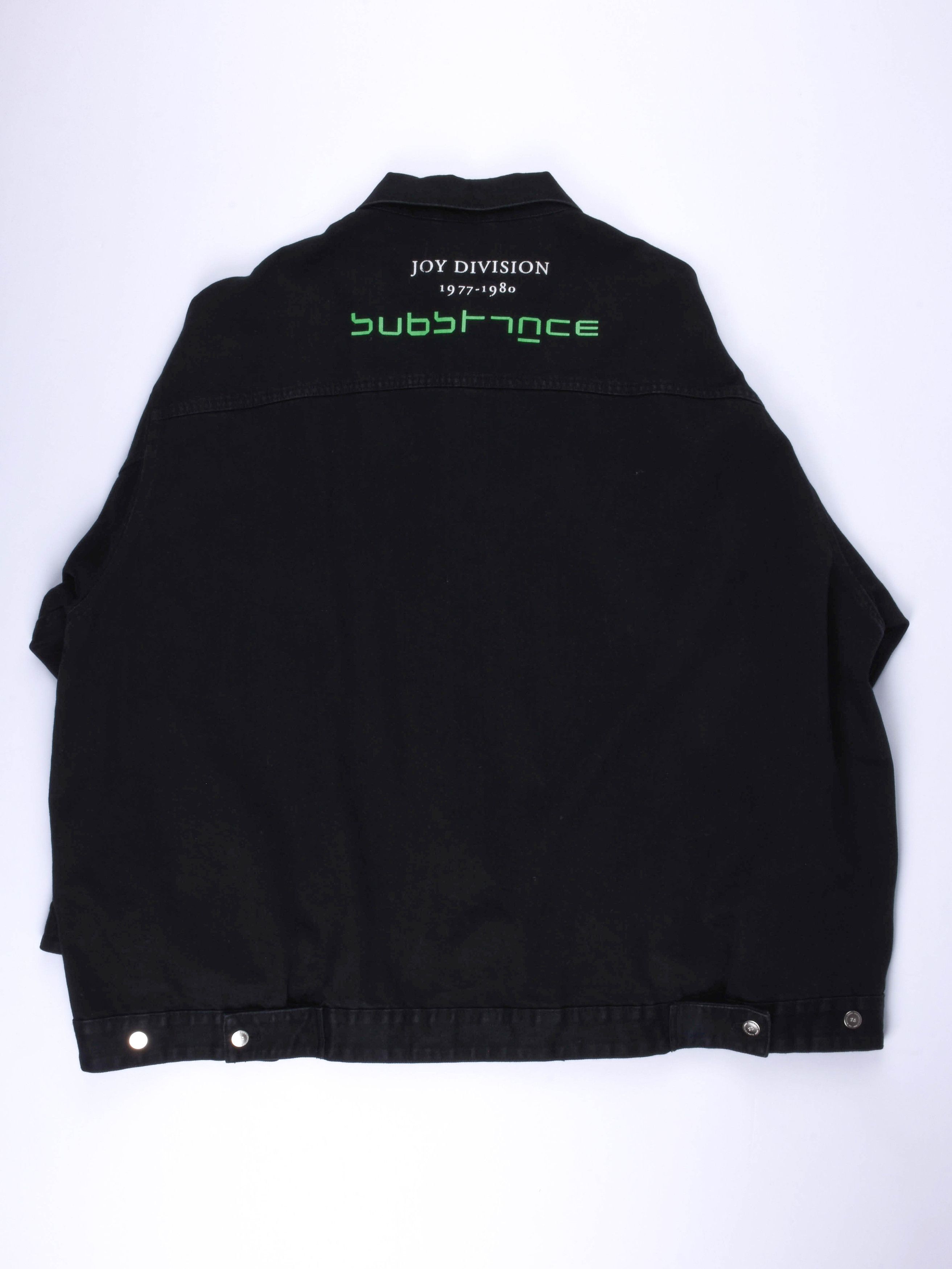 Raf Simons Oversized Black Denim Joy Division Jacket Grailed