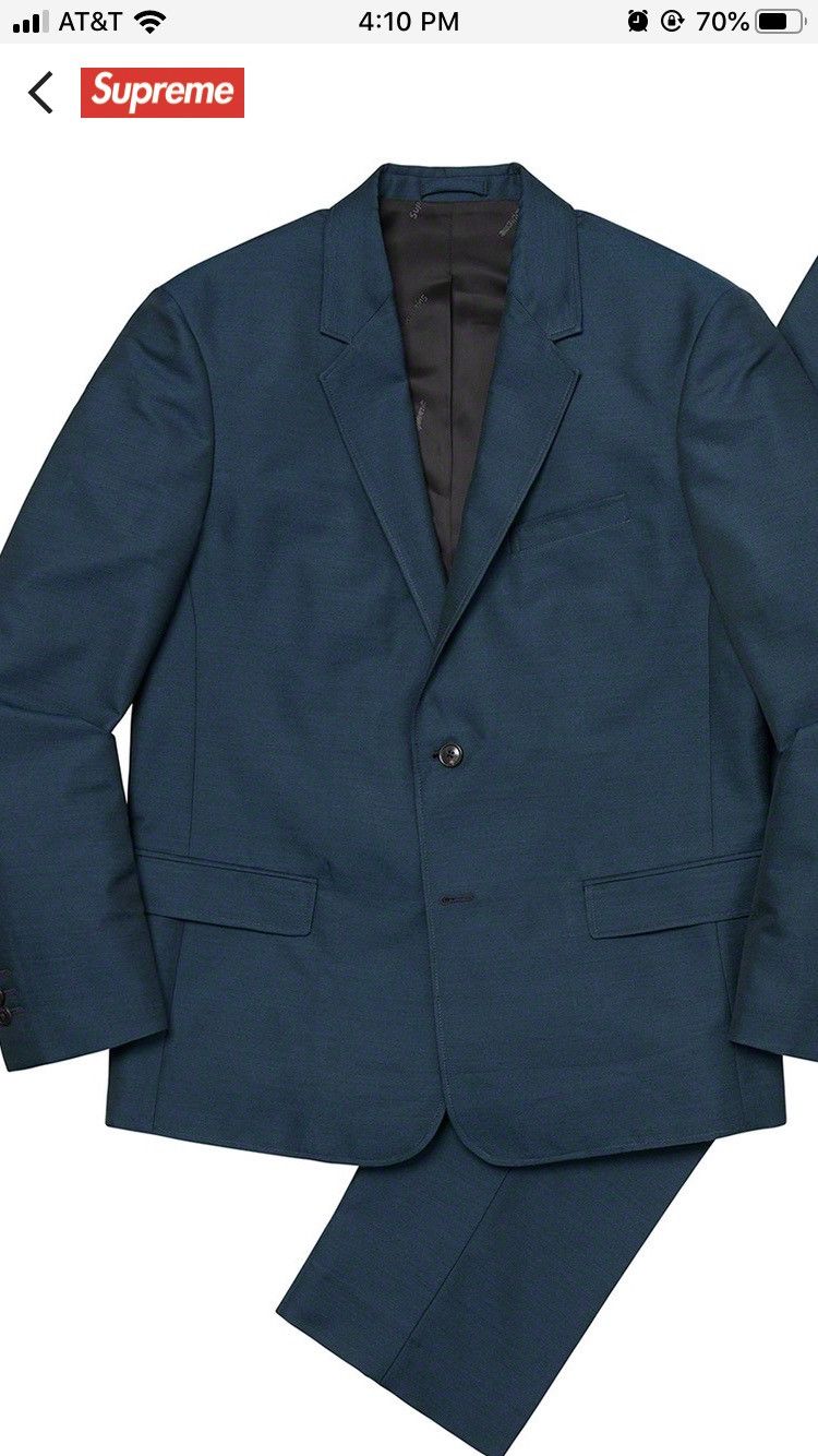 Supreme Sharkskin Suit Blue