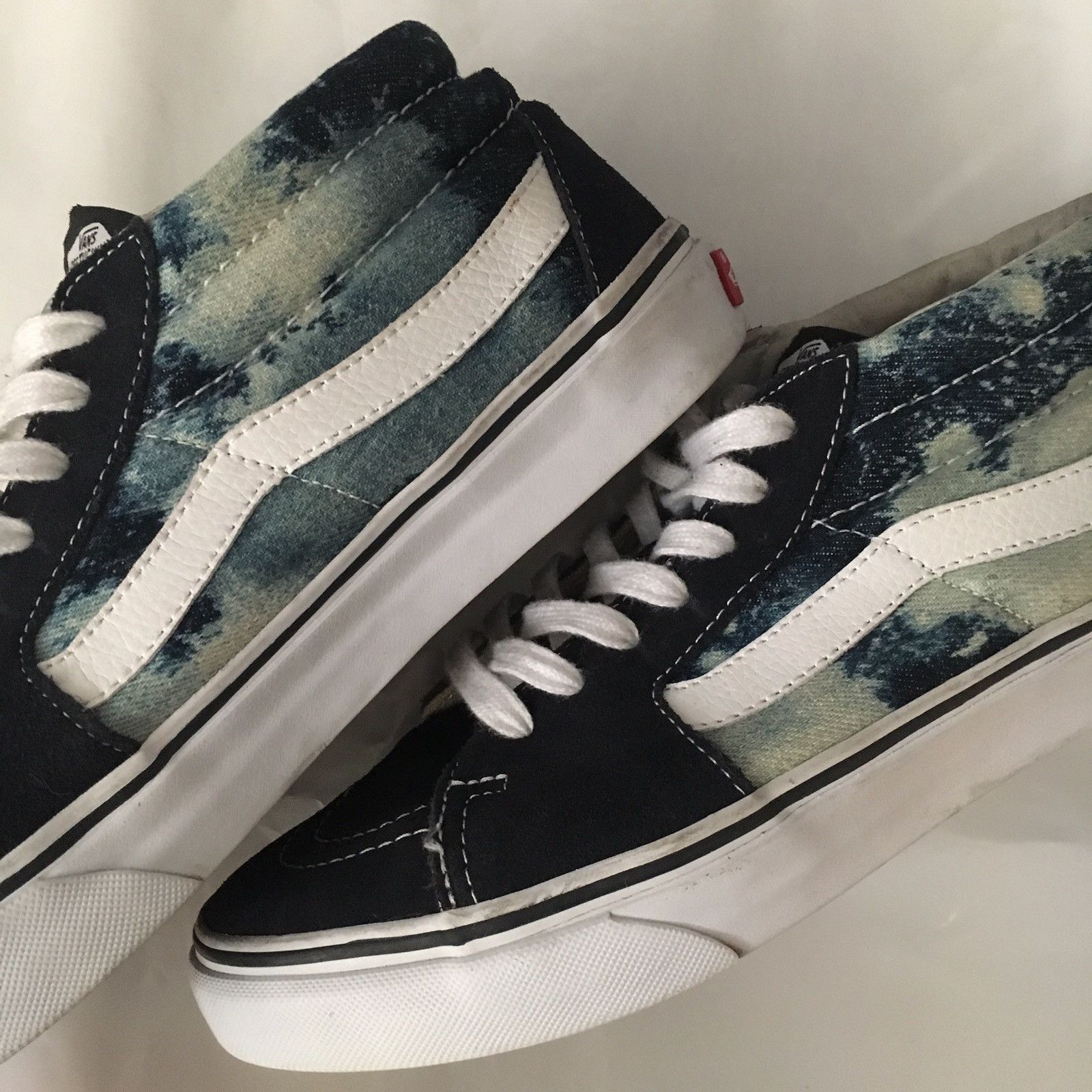 Supreme × Vans Supreme Bleached Denim Sk8 Mid Vans | Grailed