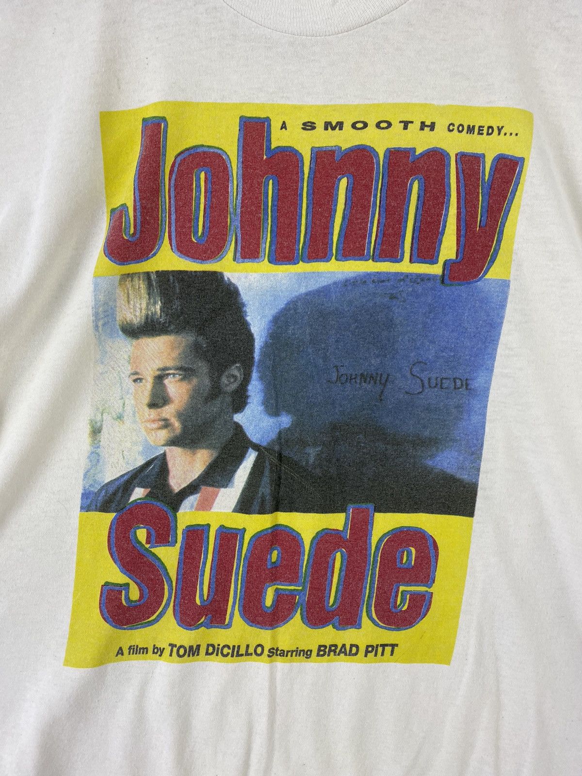 Vintage vintage 1991 johnny suede nice design screen star t-shirts Size US XL / EU 56 / 4 - 3 Thumbnail