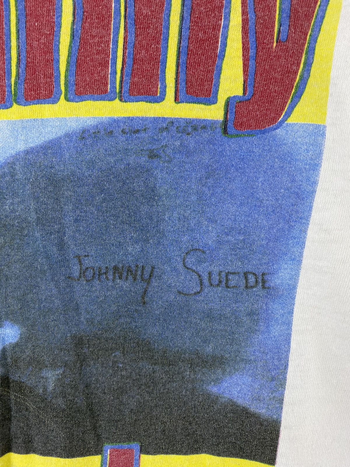 Vintage vintage 1991 johnny suede nice design screen star t-shirts Size US XL / EU 56 / 4 - 5 Thumbnail