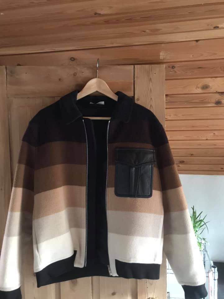 Jw anderson striped bomber on sale jacket