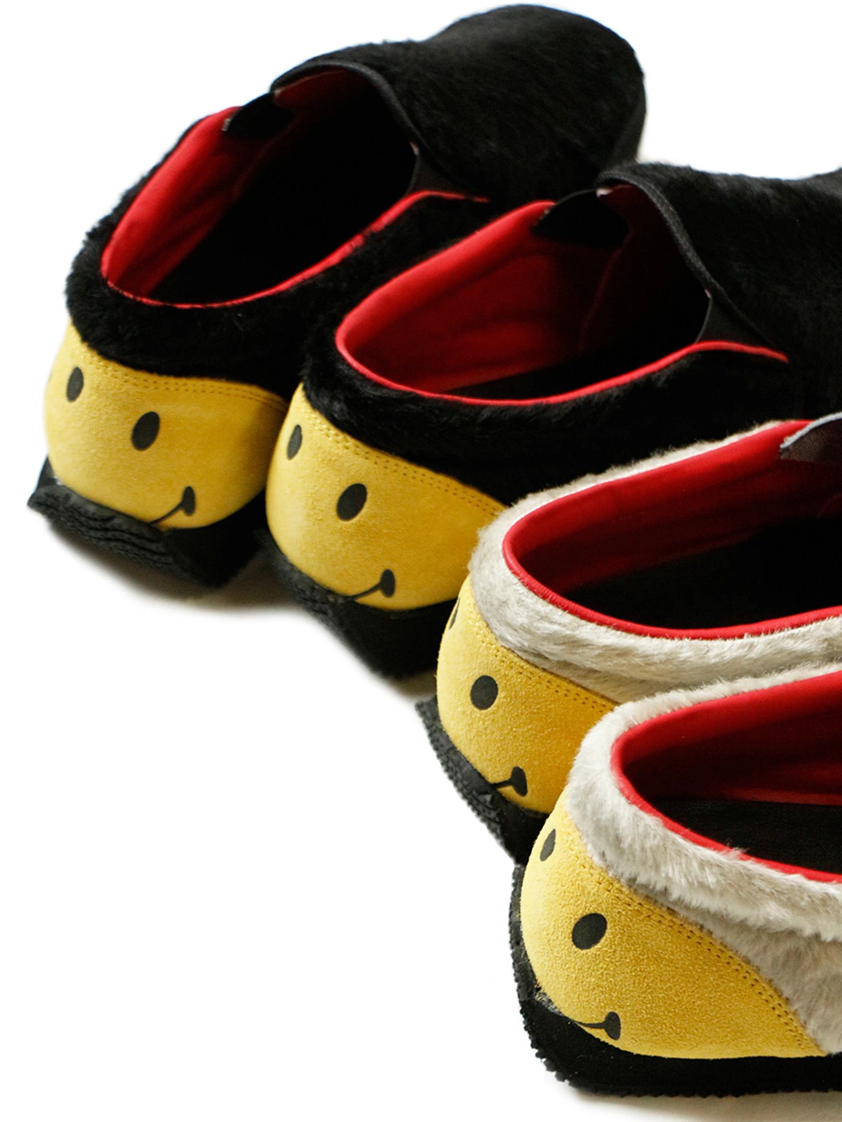 Kapital Kapital MILAN Heel Smiley Slip On Fur Shoes Black 3