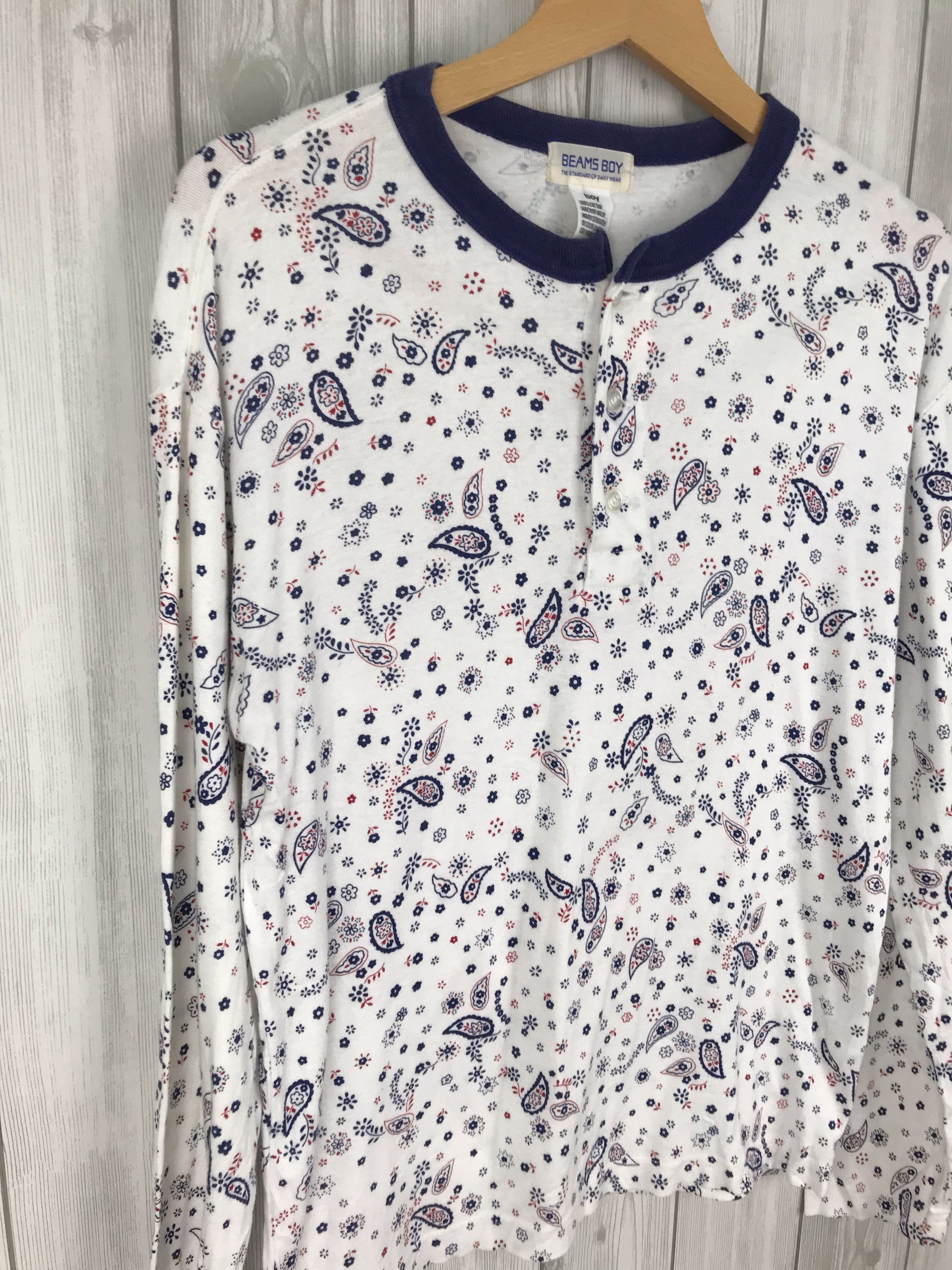 Beams Plus BEAMS BOY Paisley All Over Print Longsleeve Shirt Size US S / EU 44-46 / 1 - 2 Thumbnail