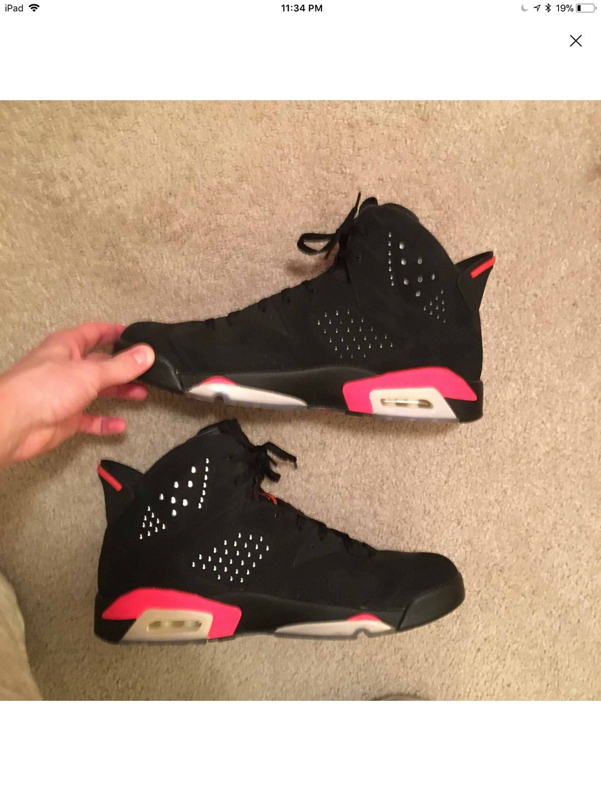 Jordan Brand nike air jordan 6 black infared size 14 Size US 14 / EU 47 - 2 Thumbnail