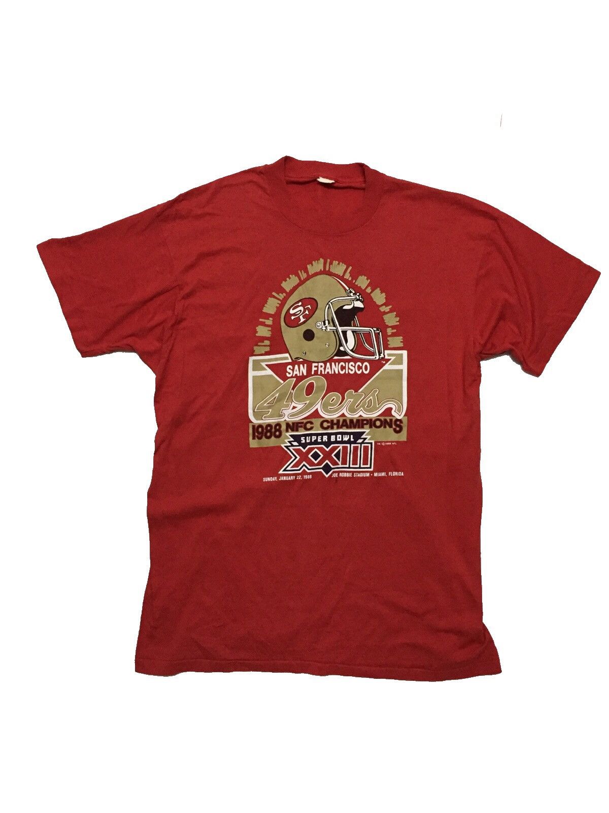 Vintage 80s Super Bowl T-shirt XL San Francisco 49ers NFC 1988