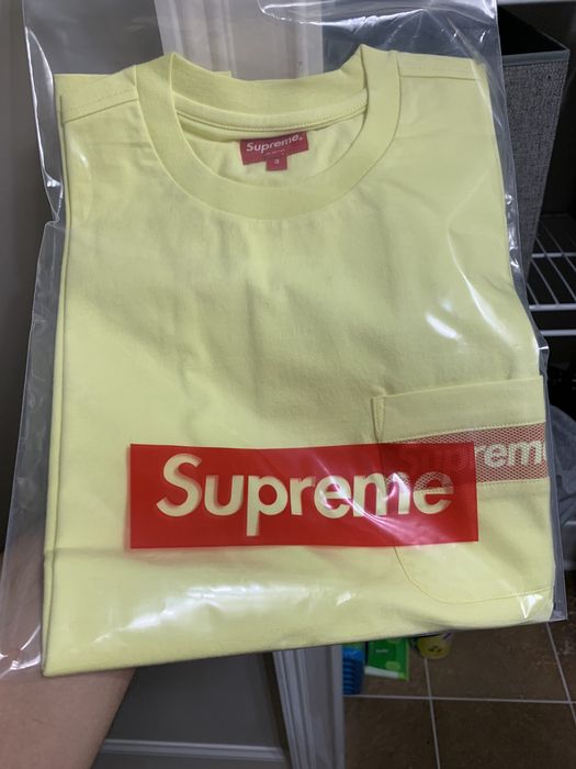 Mesh stripe pocket tee sales supreme