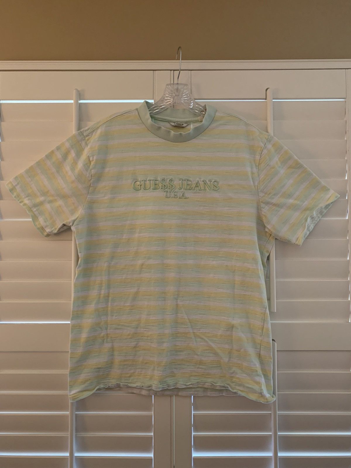 GUESS X A AP Rocky Stripe Cotton Candy Tee Tops