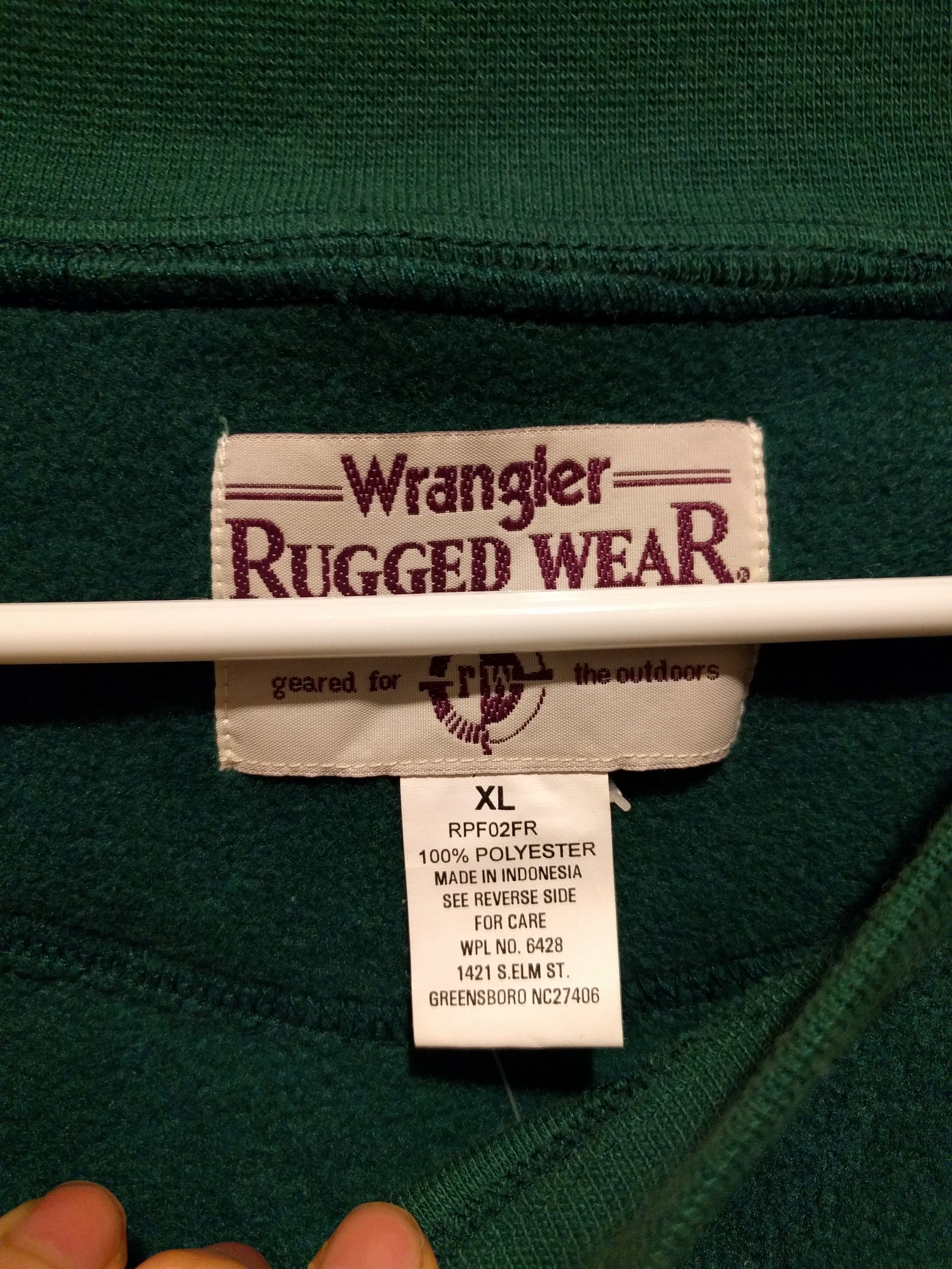 Wrangler Polartec Fleece olive knit crewneck (cozy) Size US XL / EU 56 / 4 - 3 Thumbnail